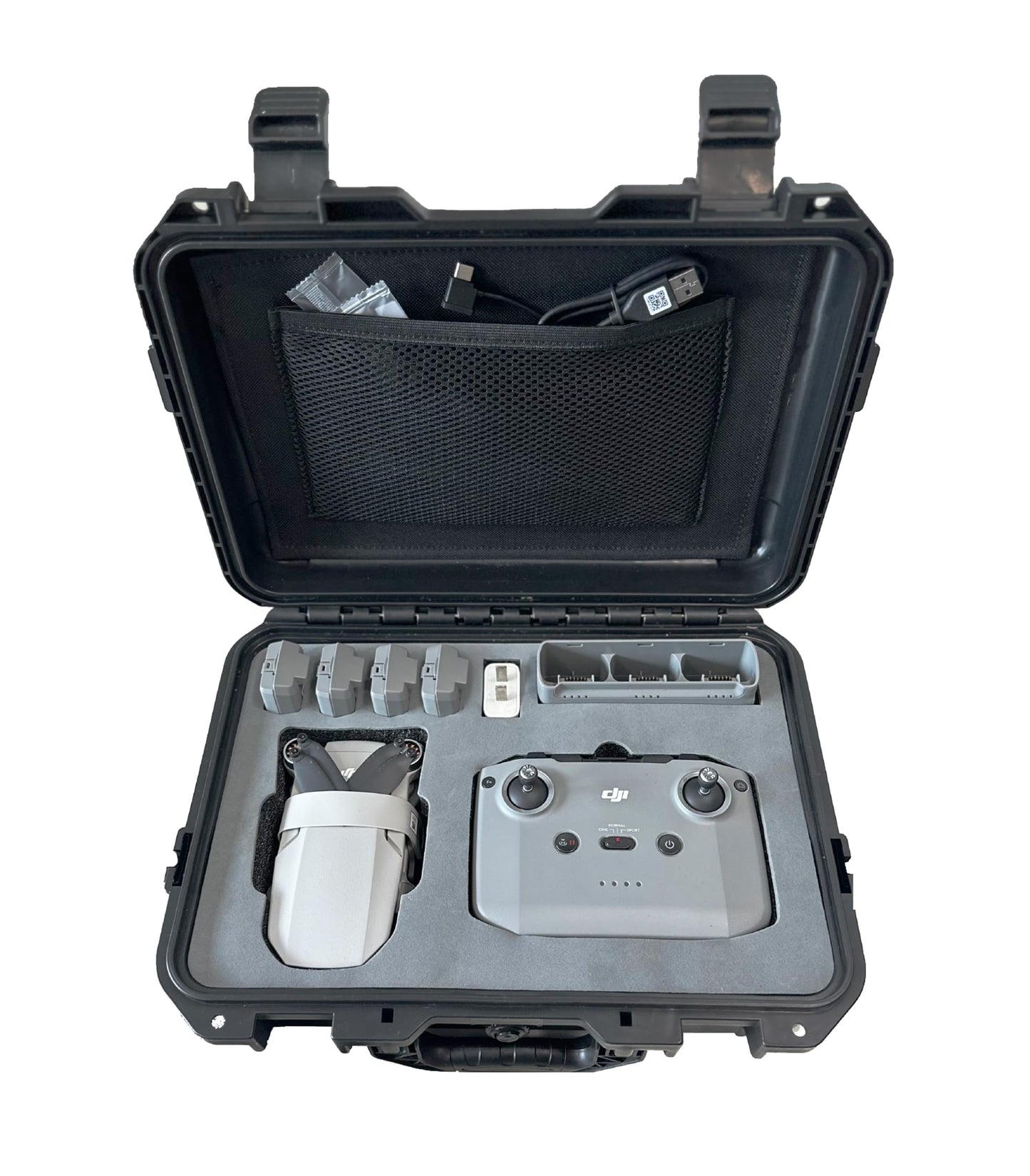 INNVO Waterproof Case for DJI Mini 4K Hard Carrying Case Compatible with DJI Mini 2 & 2SE Drone and Fly More Combo Set Black