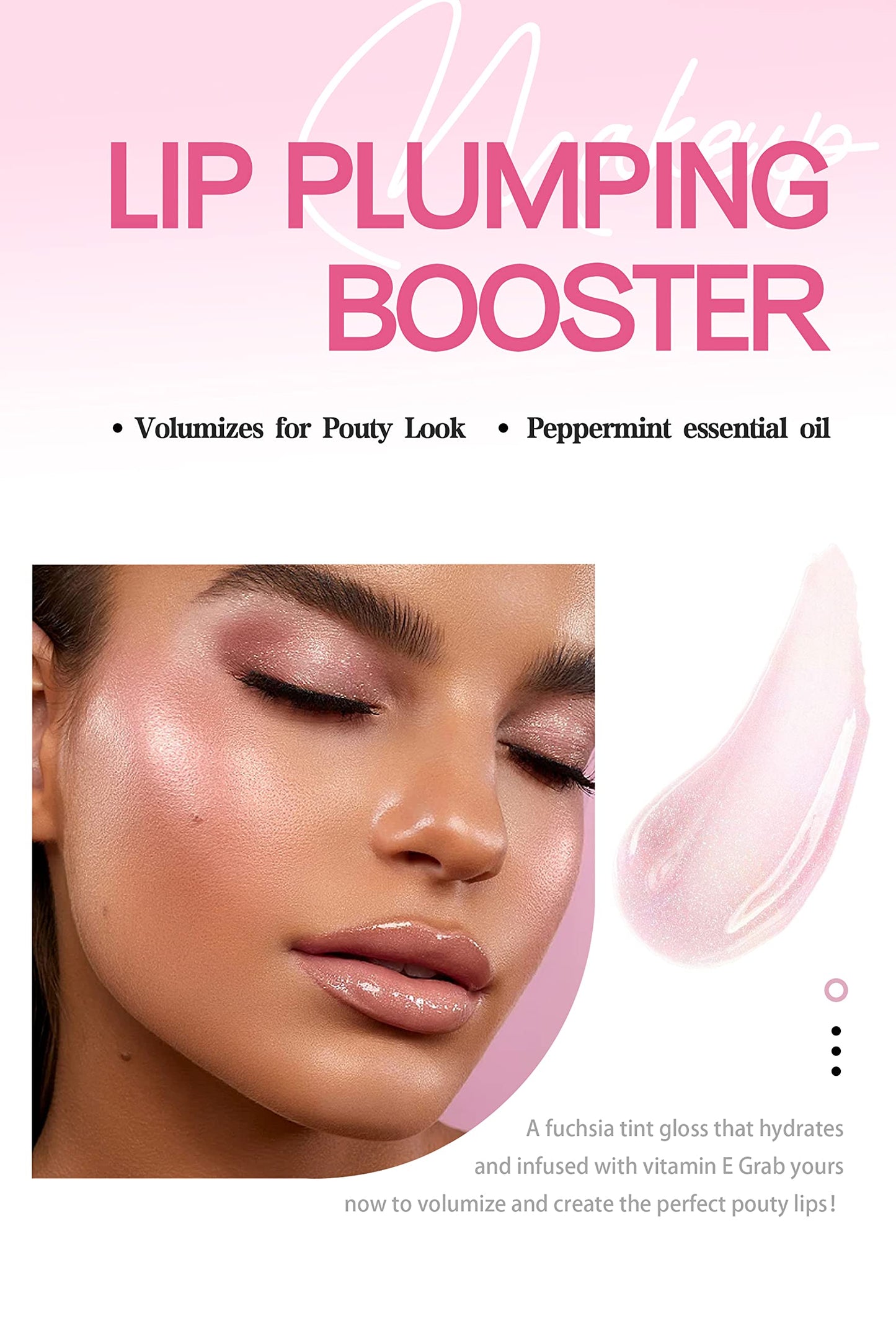 Easilydays Lifter Plumping Booster Lipstick, Hydrating, Volumizes, High-Shine, Fuller Lip Plumper for Women Girls (#01)