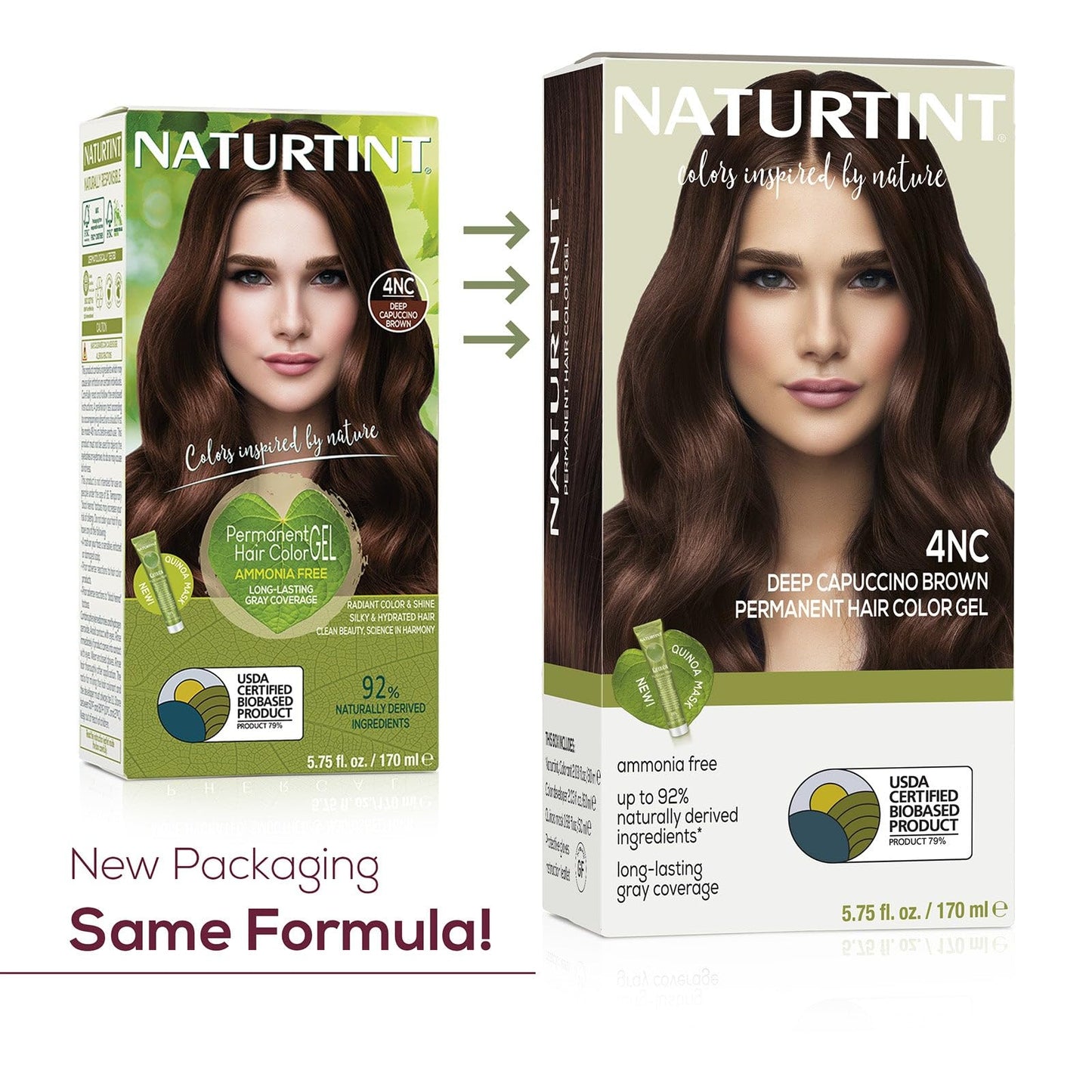 Naturtint 4NC Deep Cappuccino Permanent Hair Color (Pack of 1), Ammonia Free, Vegan, Cruelty Free, up to 100% Gray Coverage, Long Lasting Results (Packaging may vary)