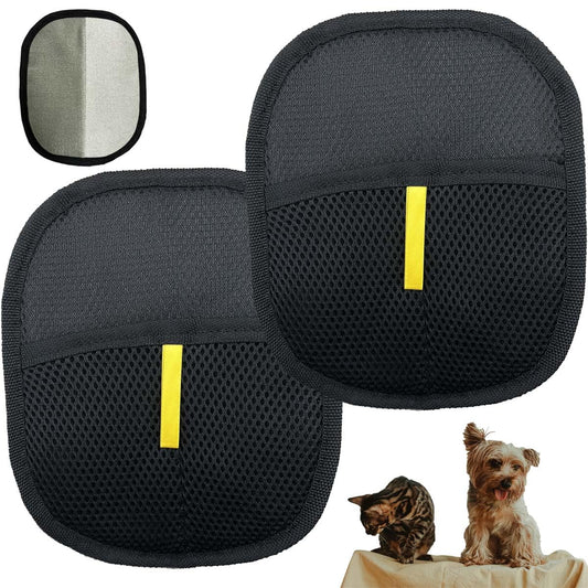 KVZVK 2Pcs Pet Hair Remover Gloves，Reusable Pet Grooming Hair Remover Electrostatic Gloves for Dogs, Cats & Horses Long and Short Hair Fur