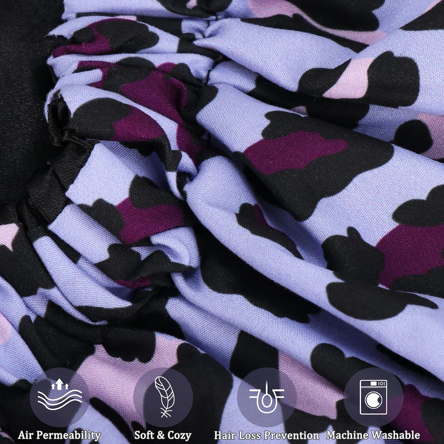 Satin Bonnet for Women, Silk Bonnet for Curly Hair Bonnet for Black Women Sleeping, Extra Large Bonnet for Braids Large Satin Bonnet with Tie Band