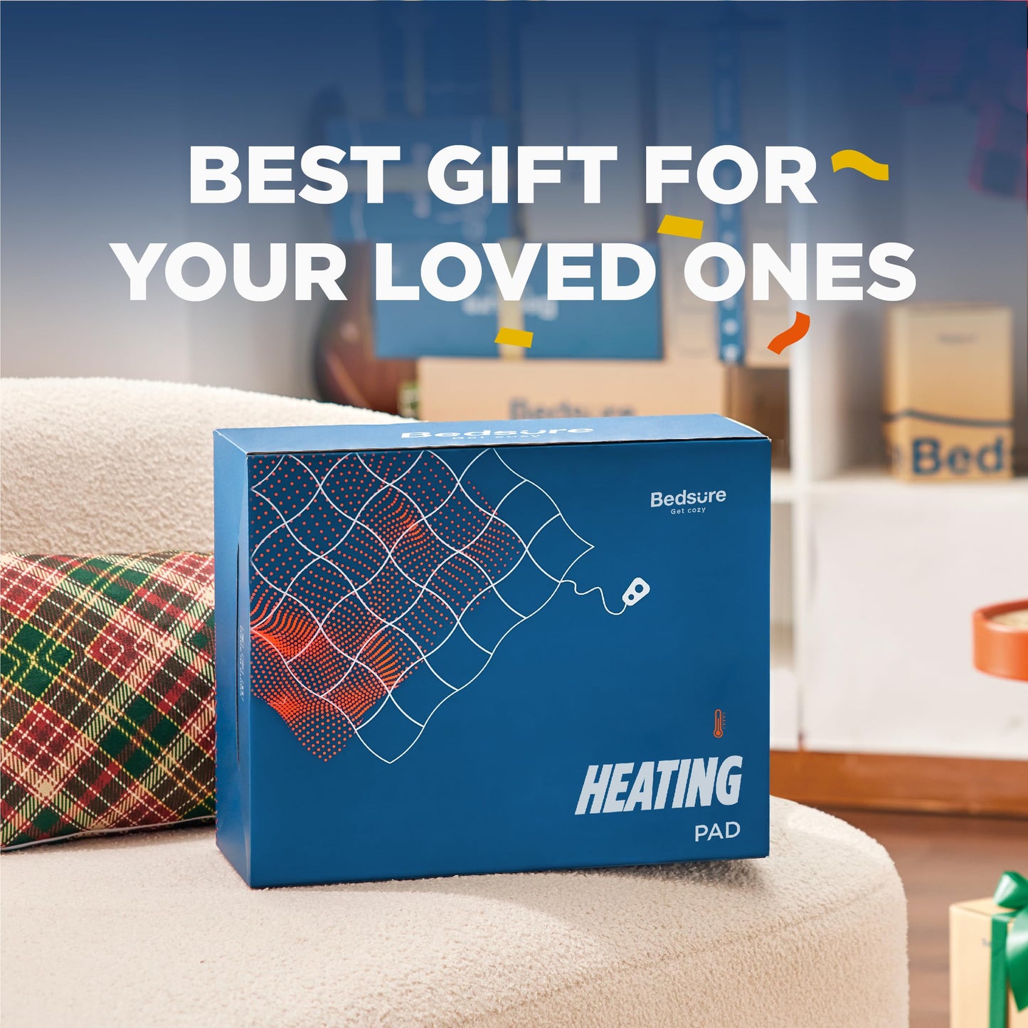 Bedsure Heating Pad for Neck and Shoulders Pain Relief - Birthday Gifts for Women Men Mom Mens, FSA HSA Eligible, Heated Pad 2.2lbs, Large Heated Wrap, 24" x 22", Grey