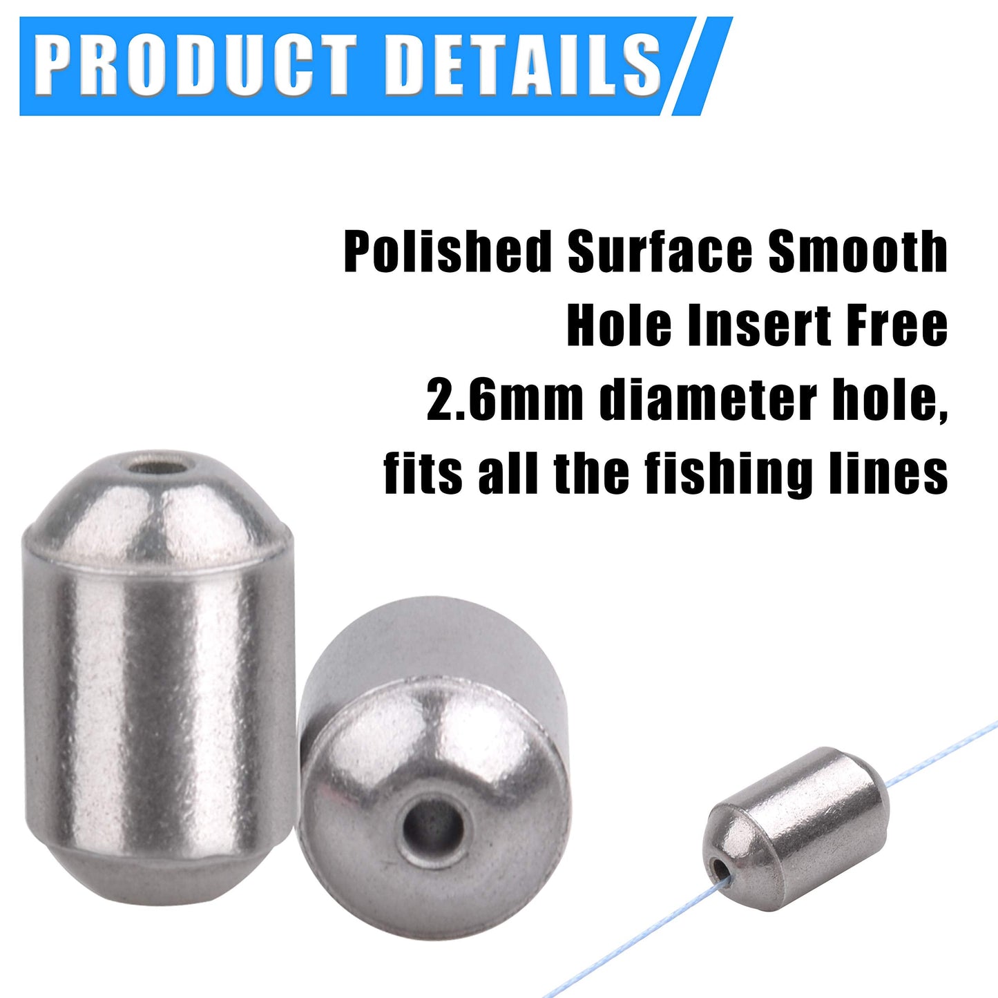 Egg Sinkers Fishing Weights, 15/25pcs Fishing Weights Sinkers Slip Sinkers for Fishing Lines Catfish Weights Bass Casting Sinker Steel Fishing Weights for Freshwater Saltwater Fishing