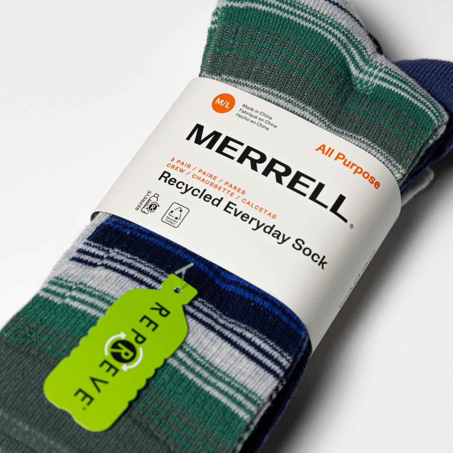 Merrell Recycled Everyday, Crew-Blue Stripe Assorted, Medium-Large