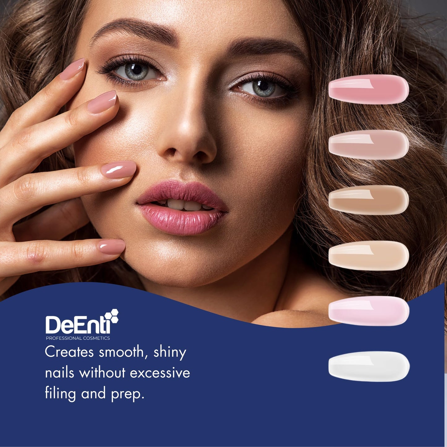 DeEnti Acrylic Nail Powder, 2oz Nude Acrylic Powder Dip for Nails, Long Lasting Salon Quality, Bubble Free Professional Manicures, Fake Nails, Carving & Extensions