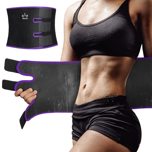 VIMUSFUN Waist Trimmer Belt Men Sweat Band Waist Trainer For Women Lower Belly Fat Tummy Stomach Wraps Waste Trainers Low Back Support Small/Medium/Large/Plus Size