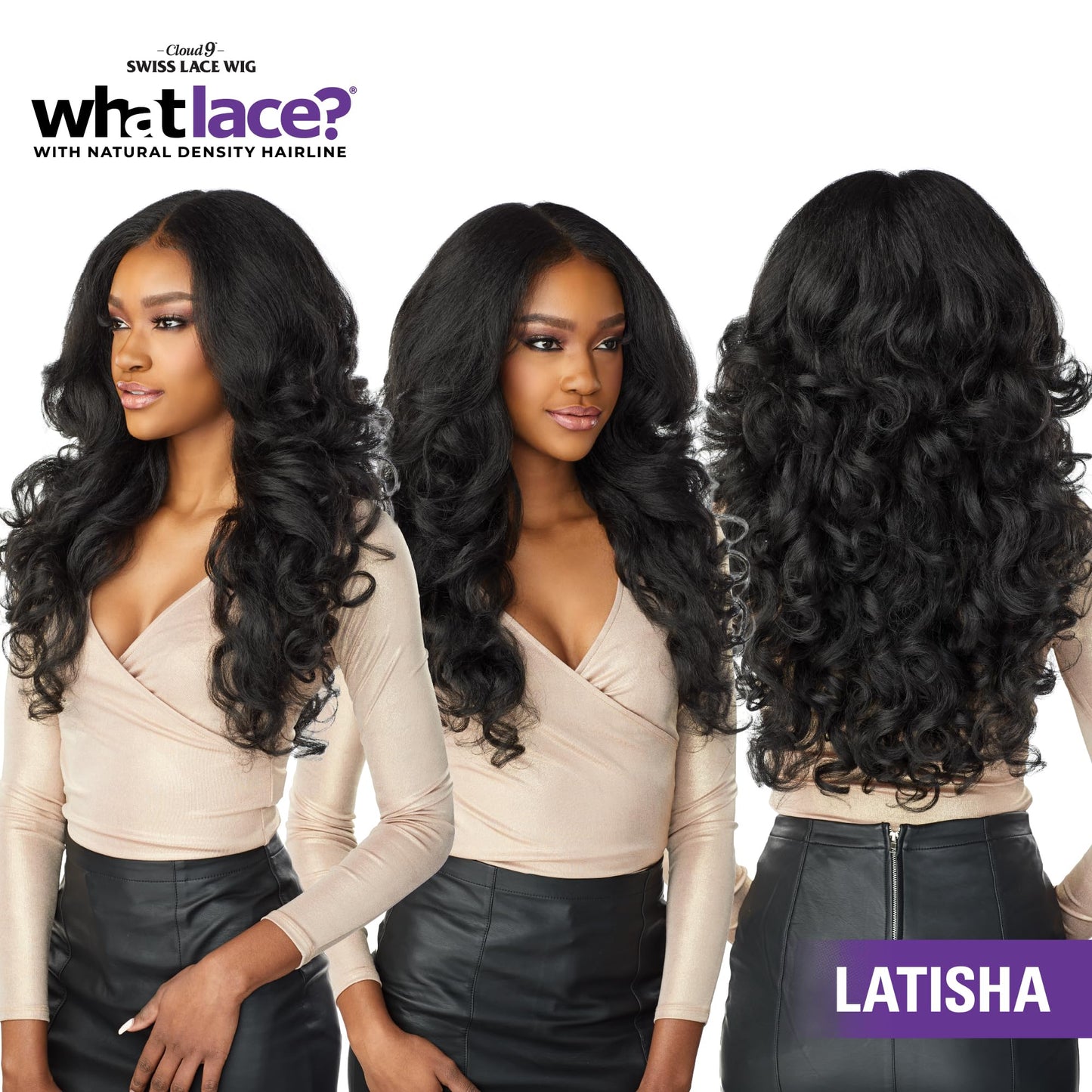 Sensationnel What lace 13x6 wigs - latisha lacefrontal hand tied glueless synthetic with natural density preplucked hairline (FLAMBOYAGECHOCOLATE)