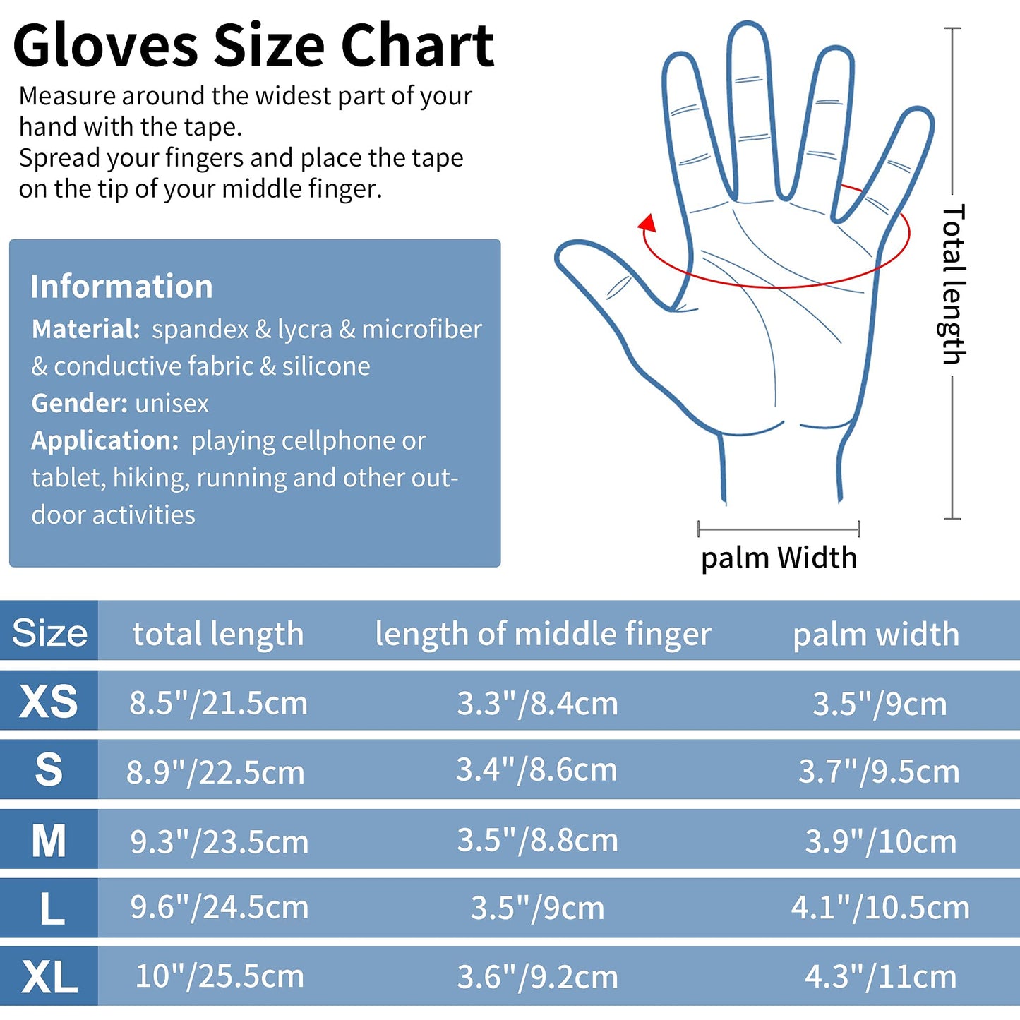 OOPOR Winter Warm Running Sports Gloves - Cold Weather Ski Outdoor Thermal Bike Black Mittens for Man Woman M