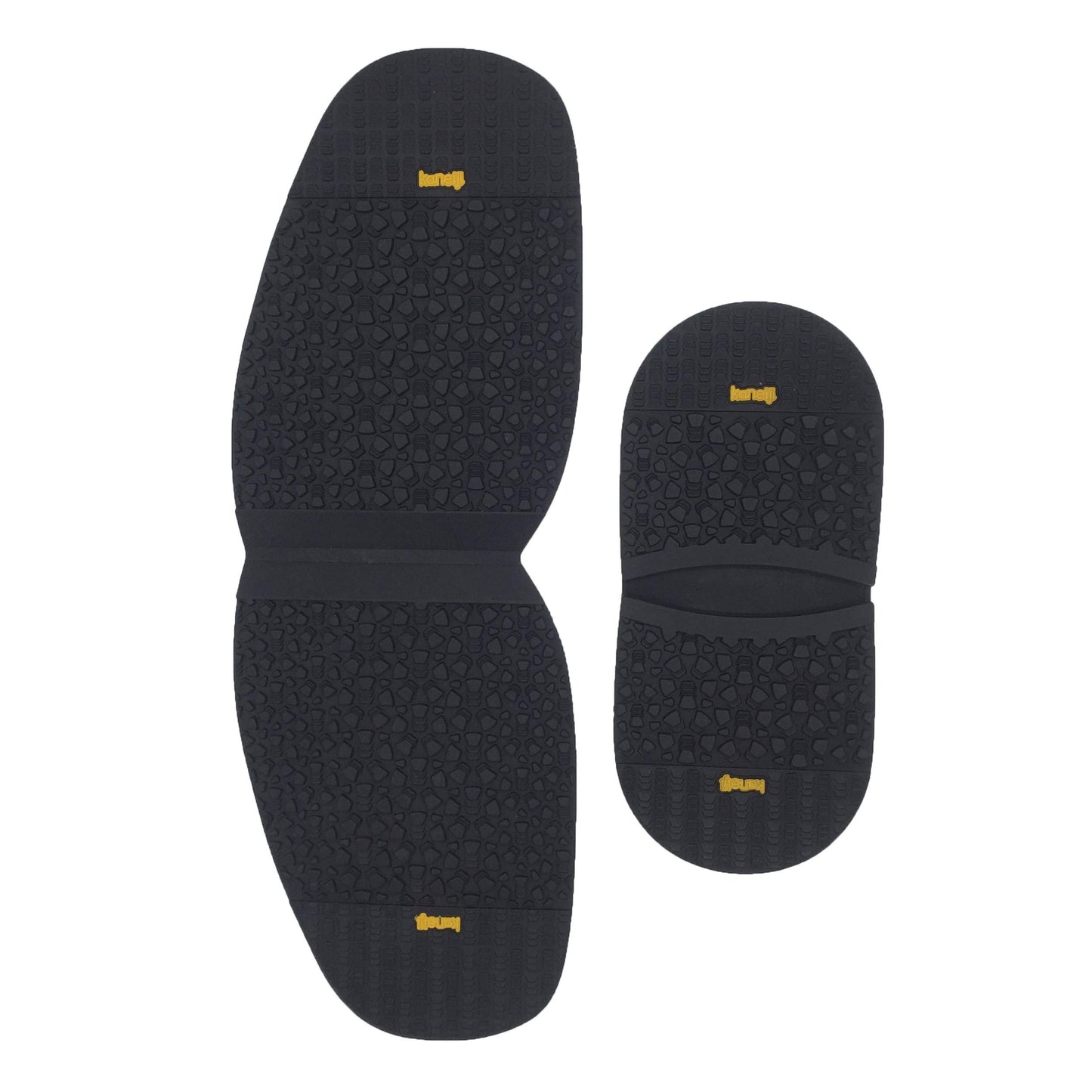 Shoe Repair Replacement Rubber Heels and Half Sole use for ice and Snow,4mm Thickness Half Sole and 7mm Heels (Black)