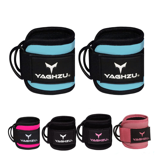 YAGHZU Ankle Straps for Cable Machines Women - Adjustable Gym Ankle Strap for Cable Machine, Neoprene Padded Cable Straps, Durable Leg Strap with Cable Cuff, Glute Kickback Ankle Strap with D Rings