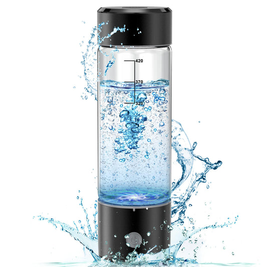 MOVOCA Upgrade Hydrogen Water Bottle, 3Min 2200PPB Rapid Hydrogen Water Generator -SPE PEM Tech, 14OZ Portable Hydro Water Machine, Health Care Gifts for Husband, Wife, Family, Friends, Travel