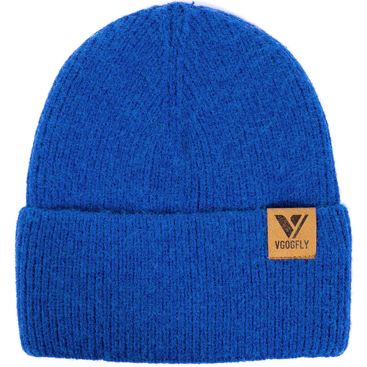 Vgogfly Beanie Men Slouchy Knit Skull Cap Warm Stocking Hats Guys Women Striped Winter Beanie Hat Cuffed Plain Hat Dark Blue