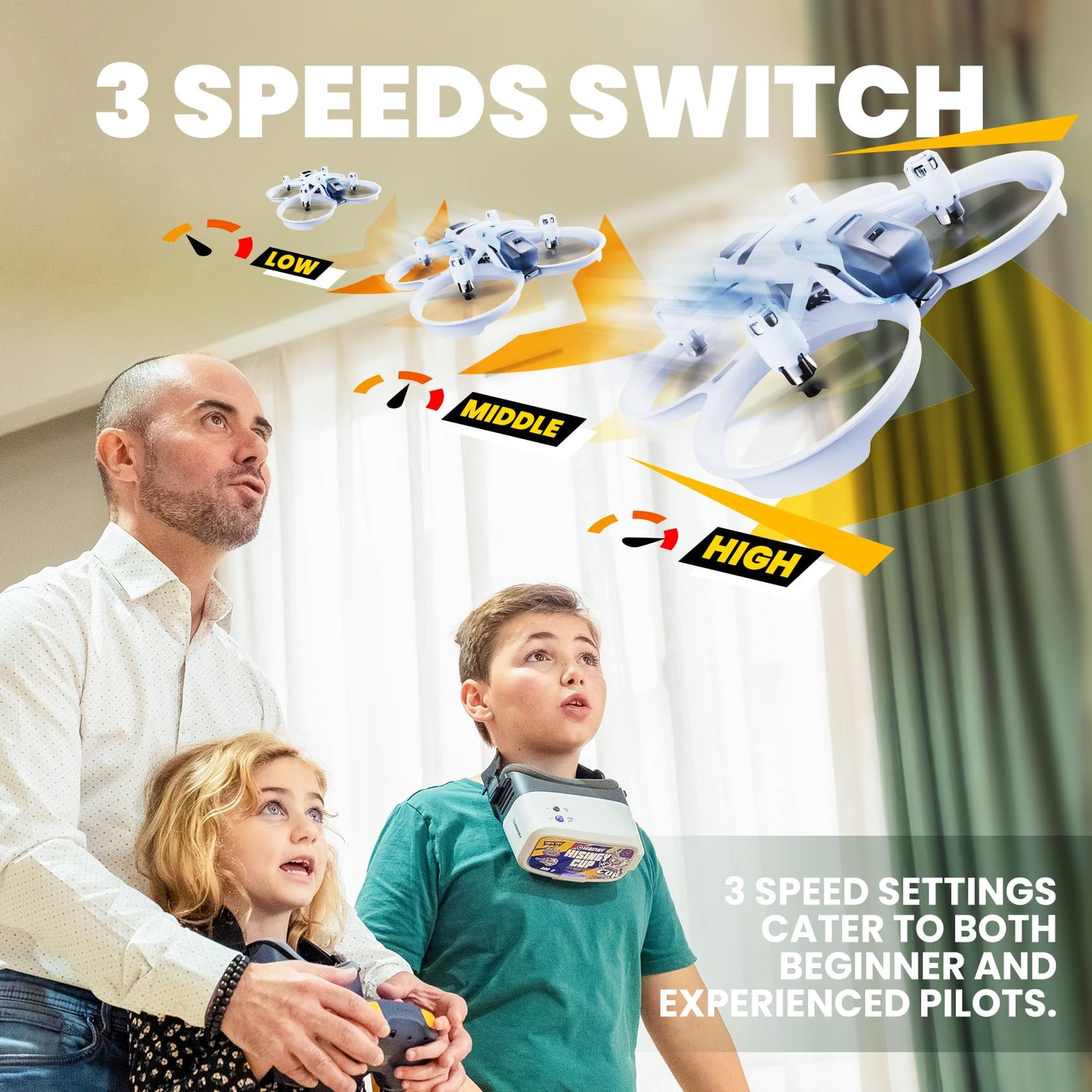 HISINGY Firefly EX Tiny Drones for Kids, Mini Micro Nano Indoor RC Quadcopter for Age 10-15 12-14 Boys,Kids Drone with 3 Speeds,Altitude Hold, 360°Flip, Headless Mode,Long Flight Time