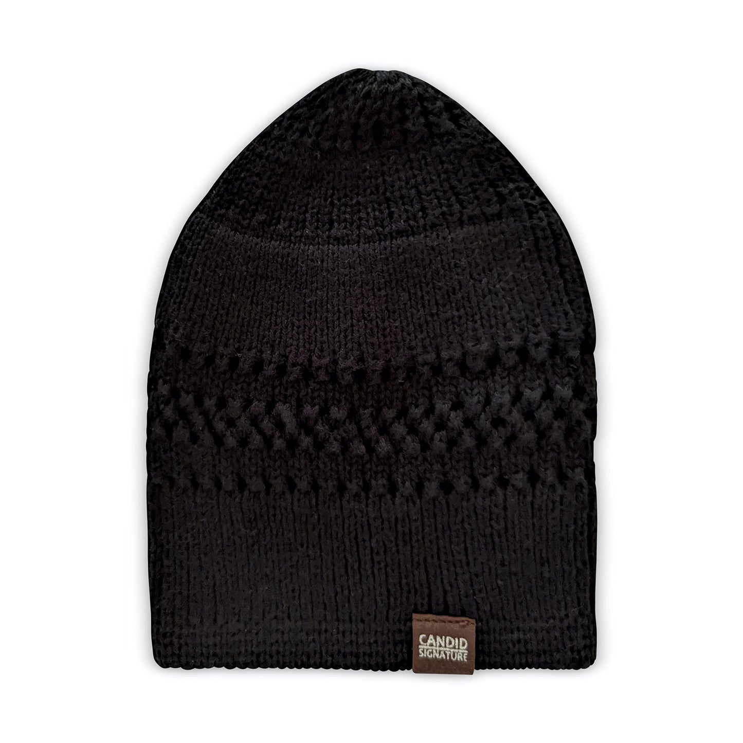 SnugZero Unisex Cotton Lattice-Knit Skull Cap Beanie Kufi for Everyday Wear, Black