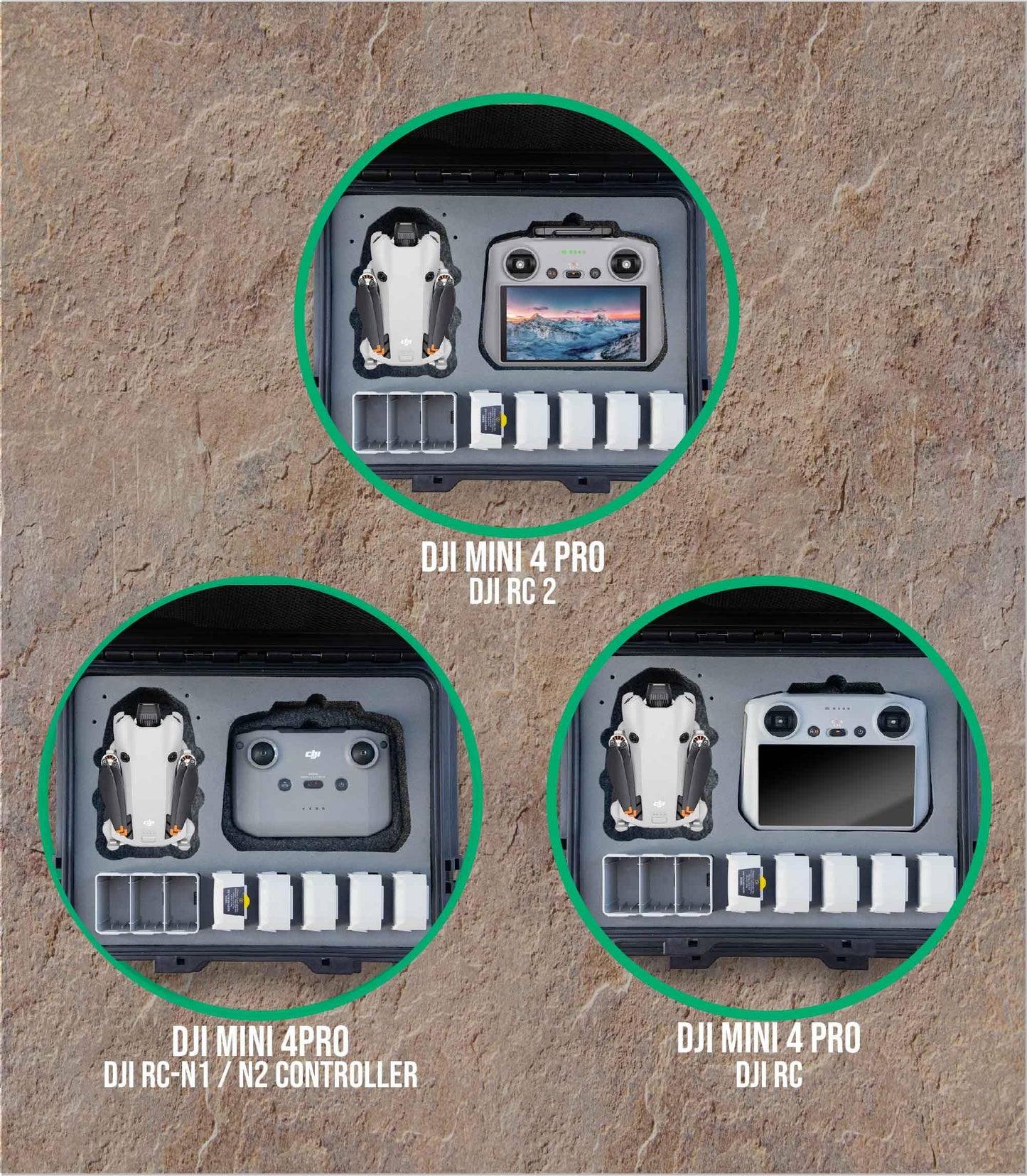 INNVO Hard Case for DJI Mini 4 Pro Fly More Combo RC 2 / RC-N2 Compatible with DJI Mini 3 3PRO, Waterproof, Shotproof, Dust-proof, Easy for Drone Organize Storage Transport, Black (Case ONLY)