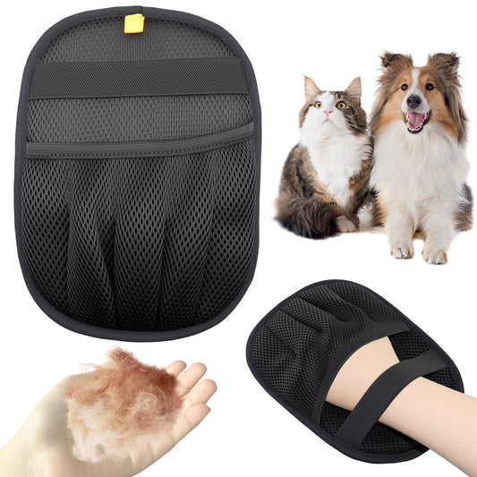 CNWDTLS Electrostatic Pet Hair Remover Glove-Furniture/Couch/Carpet/Car Seat Hair Removal, Efficient Pet Grooming Glove for Dogs & Cats, Washable Reusable Static Removal Gloves for Pet Hair