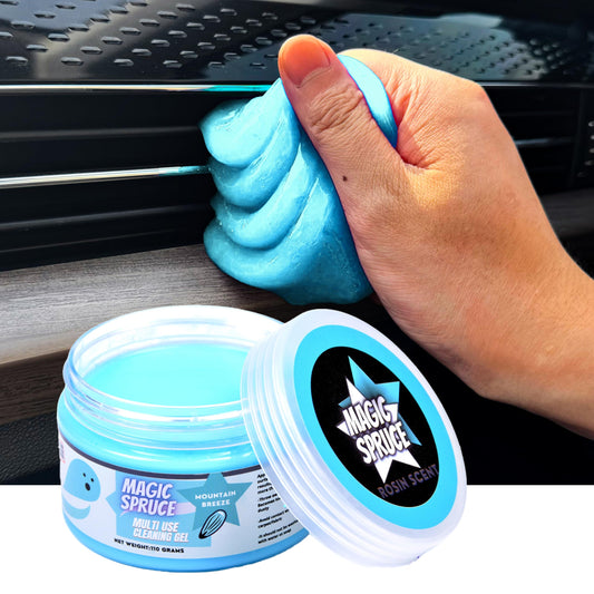 MAGIC SPRUCE Car Cleaning Gel Kit for Interior, Non Water Car Detailing Putty, Scented Car Dashboard Cleaner, Car Cleaning Products, Upholstery Dust Remover, Vent, Reusable PC Laptop, Keyboard Cleaner