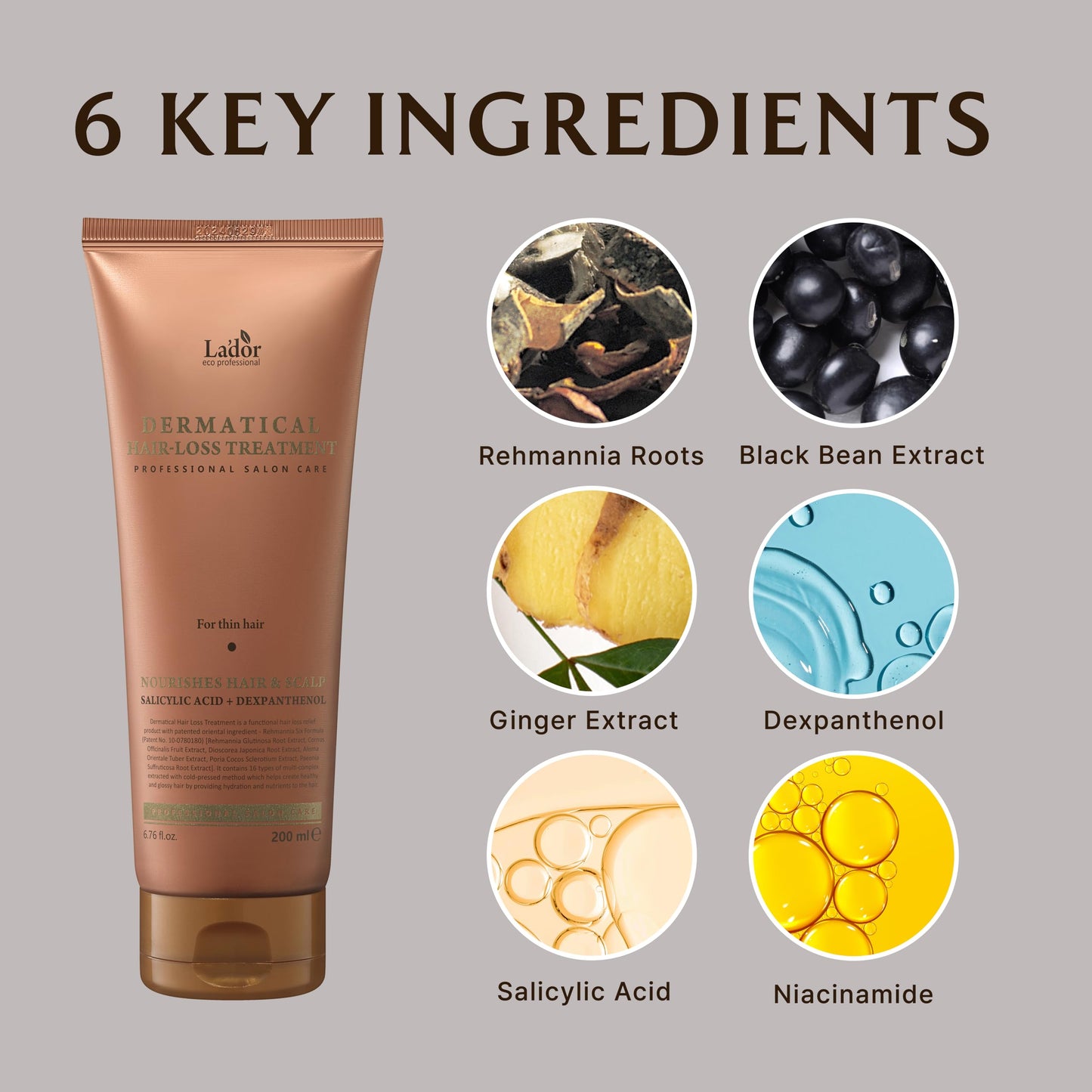 LA'DOR Dermatical Nourishing Strengthening Hair Mask Treatment - Hydrating Deep Conditioner for Dry Damaged Thinning Hair to Silky Hair Korean Haircare LADOR