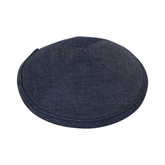 KIPPIK Linen Kippah Hat for Men & Kids –Beautifully, Breathable, Comfy, Soft, Yamaka Kippa –for Celebrating, (Jeans)