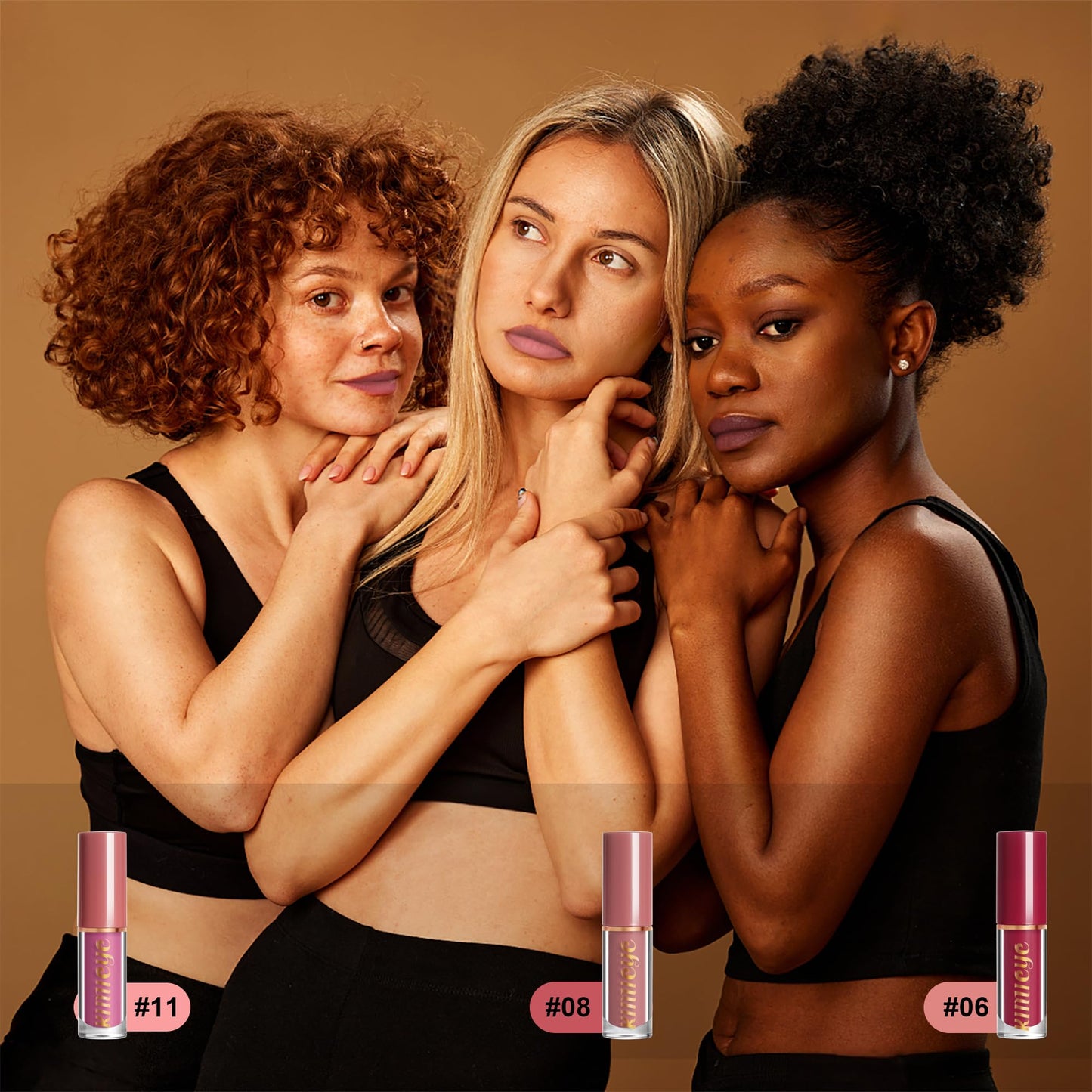 KIMIEYE 12 Colors Matte Liquid Lipstick Kit, Long Lasting Lip Tint, Waterproof Lip Stain, Non-Stick Cup Quick-dry Velvet Nude to Red Lipstick Makeup Set, Up to 24H Wear (SET B)