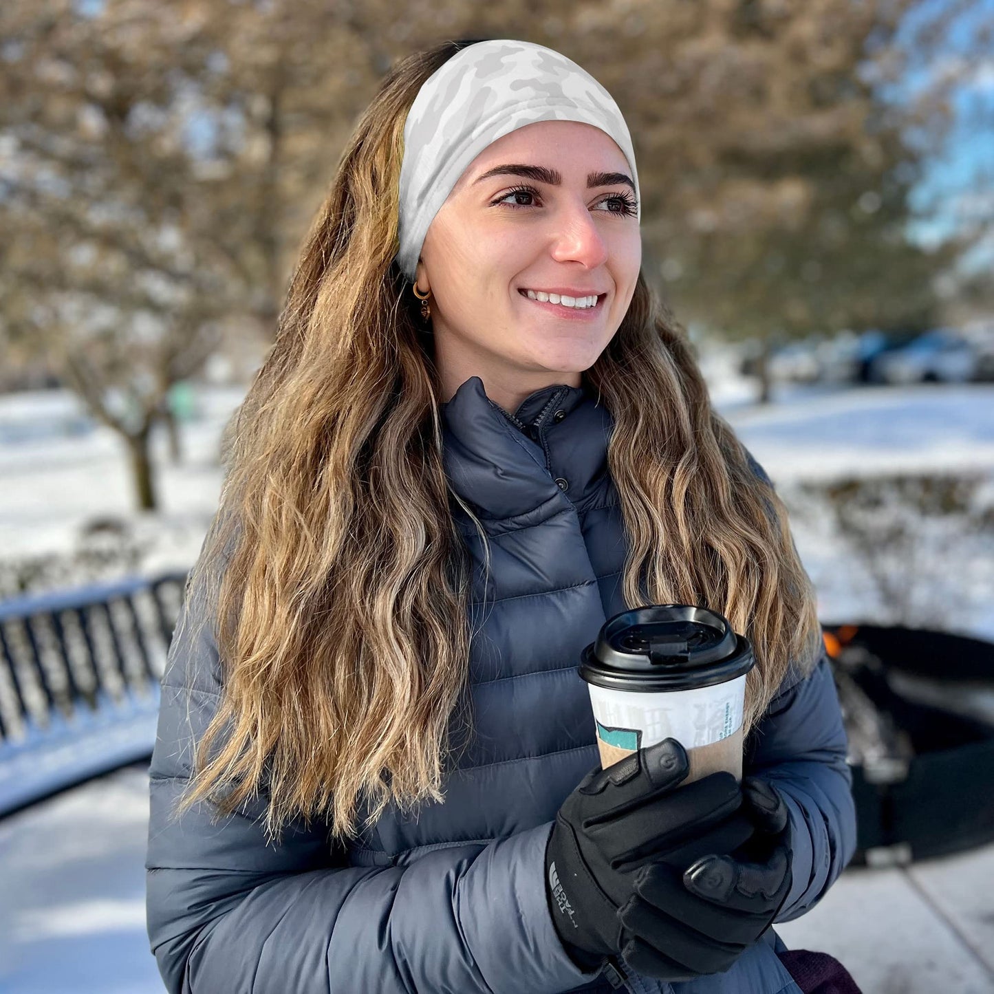White Camo Winter Headband - Sizzler Edition