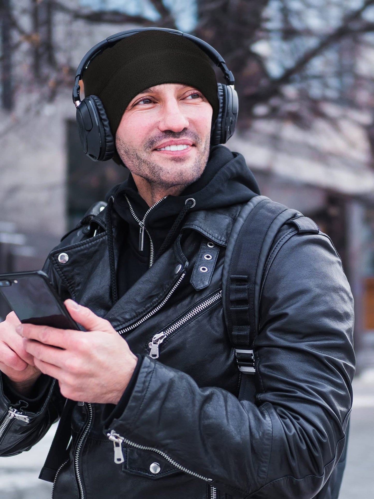 SATINIOR 6 Pieces Winter Skull Caps Men Warm Fleece Beanie Hat Windproof Unisex Watch Cap(Fresh Color,M)