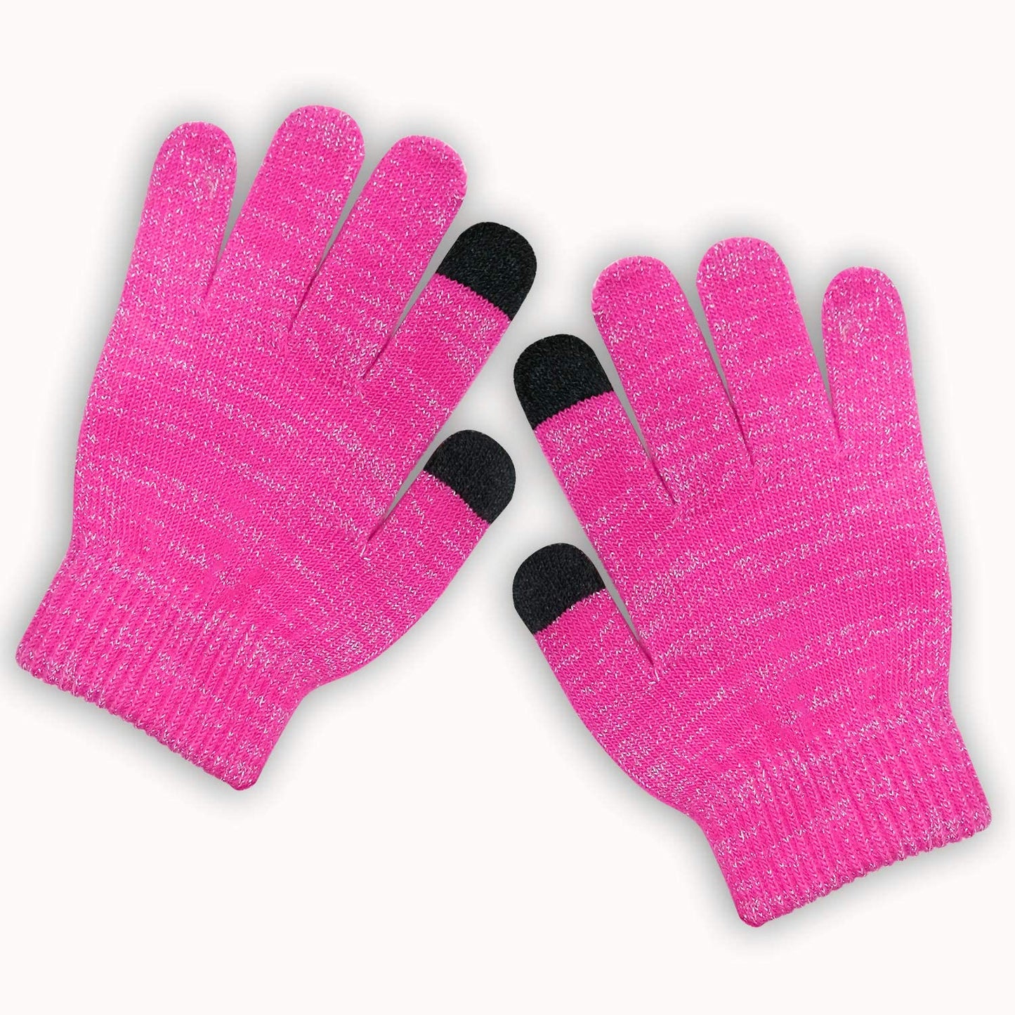 Evridwear Kids Winter Gloves for Toddler Girls and Boys, Touchscreen Knitted Warm Stretch Mittens 3 Pairs for Cold Weather