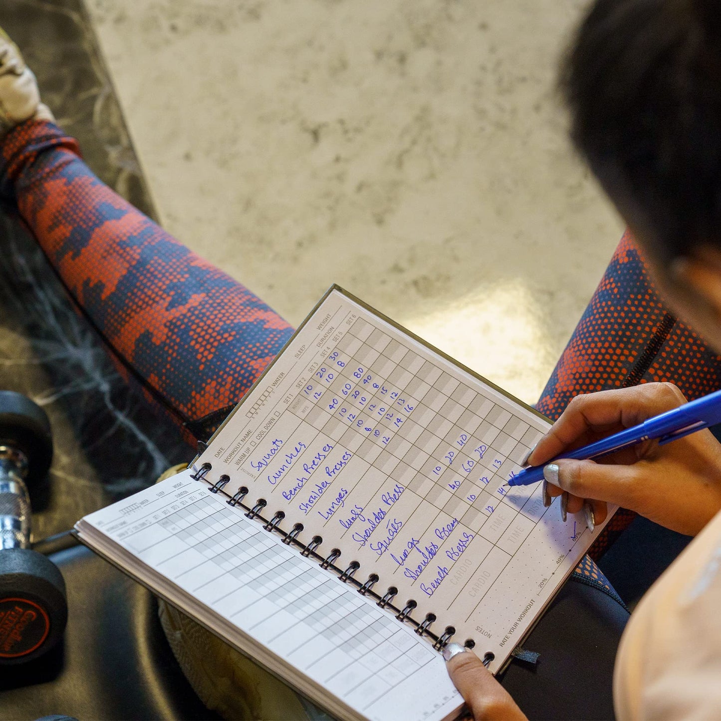 Hardcover Fitness Journal Workout Planner for Men & Women - A5(5.7" x 8.3") Sturdy Workout Log Book to Track Gym & Home Workouts - Green