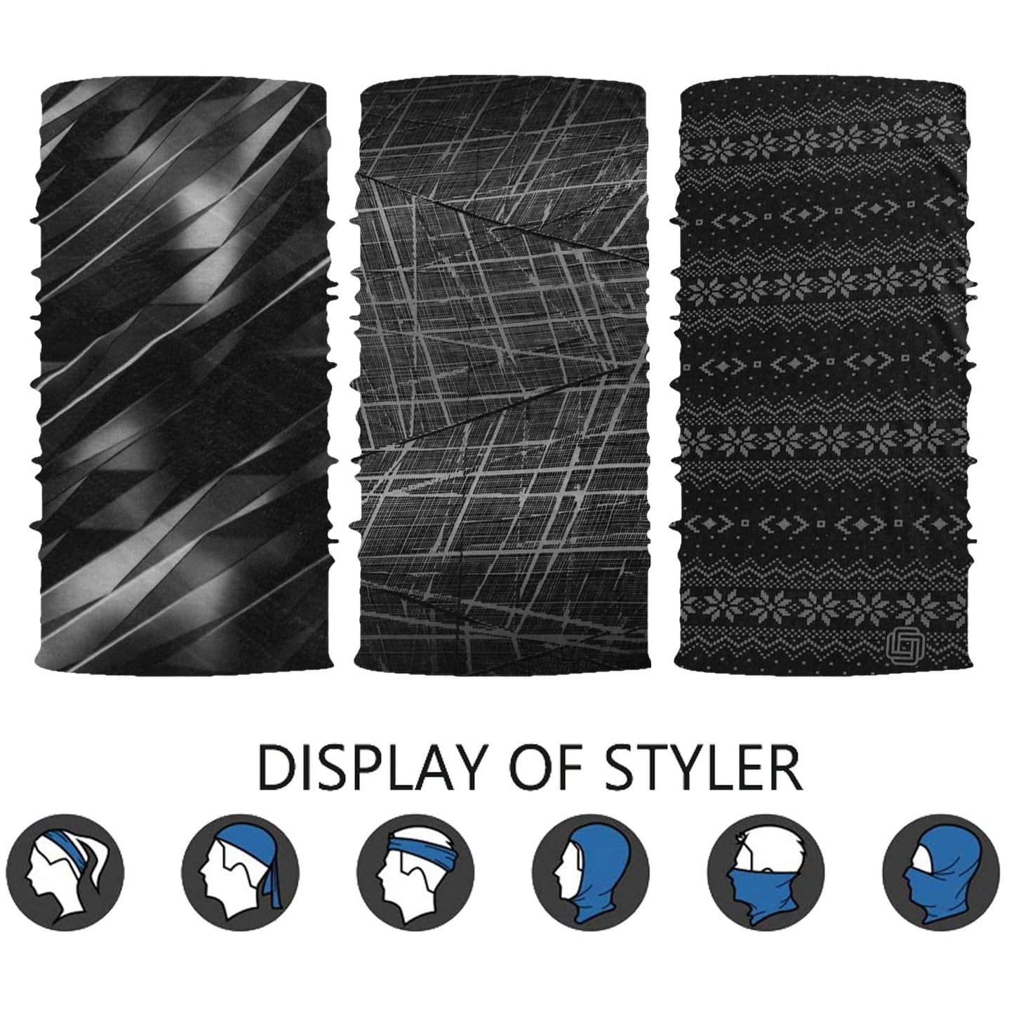 Neck Gaiter Mask Face Scarf Bandana Tube Cover Headwear Balaclava Headband Headwrap for Men and Women