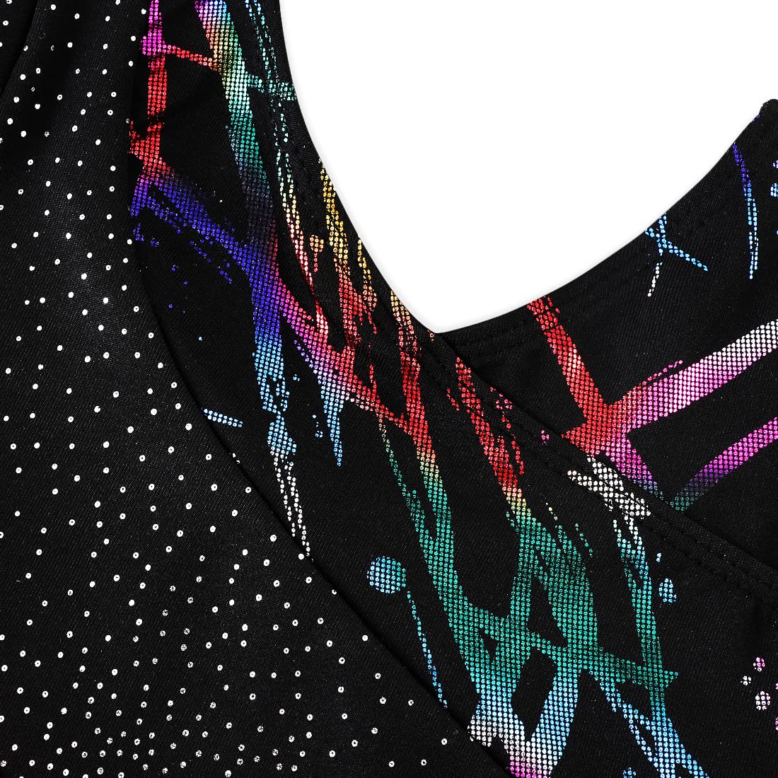 HOZIY 4t Gymnastics Leotards for Girls Long Sleeve Black Pink 5t 4-5t Fall Winter Dance Outfits Bodysuits Sparkly Unitard Colorful Ribbons Multicolored