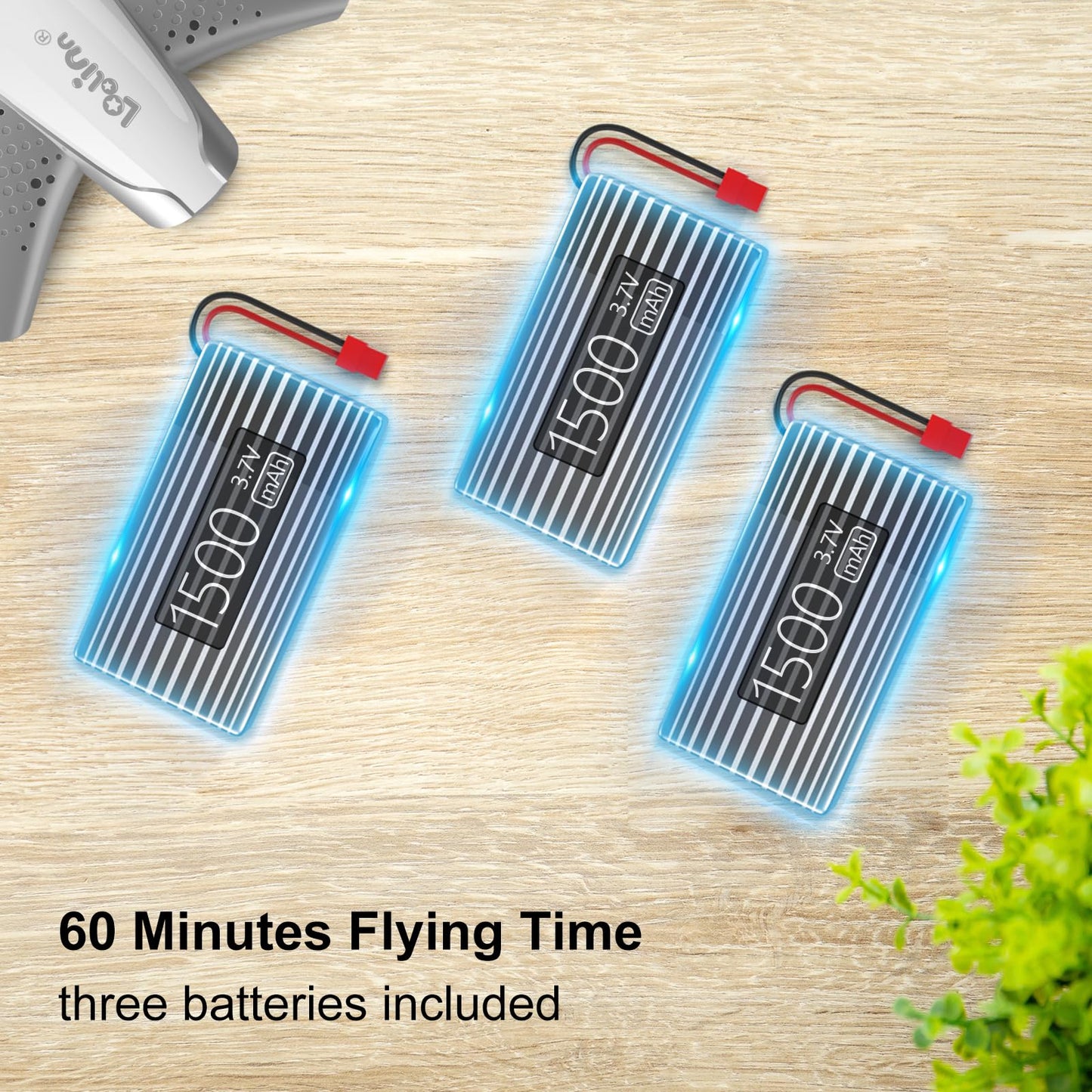 Loolinn | Drones for Kids Gift, Drone with Camera - Optical Flow Positioning Technology, 60 Minutes Long Flight Time, 3 Batteries, Stable Flight - Gift for Kids Boys Girls