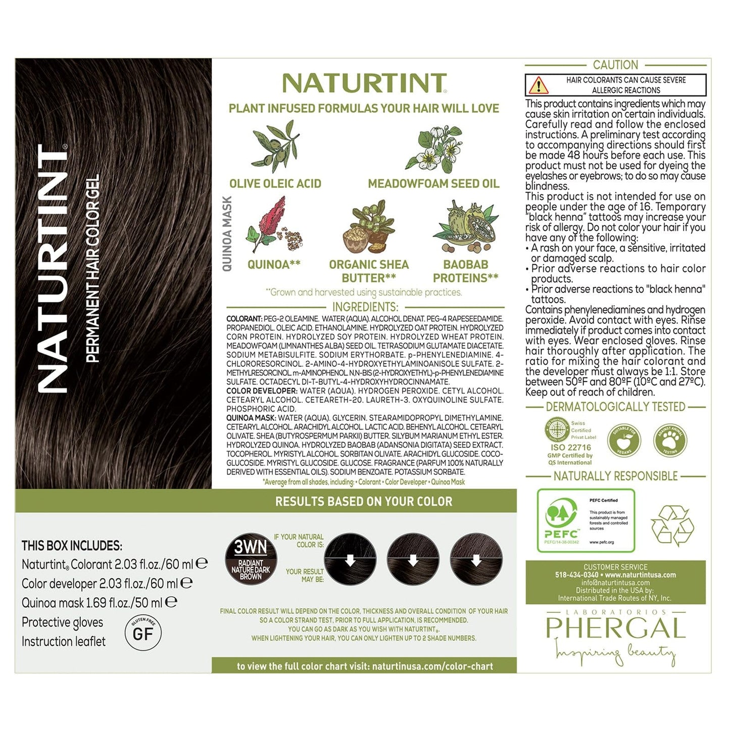 Naturtint 3WN Radiant Nature Dark Brown Permanent Hair Color (Pack of 1), Ammonia Free, Vegan, Cruelty Free, up to 100% Gray Coverage, Long Lasting Results (Packaging may vary)
