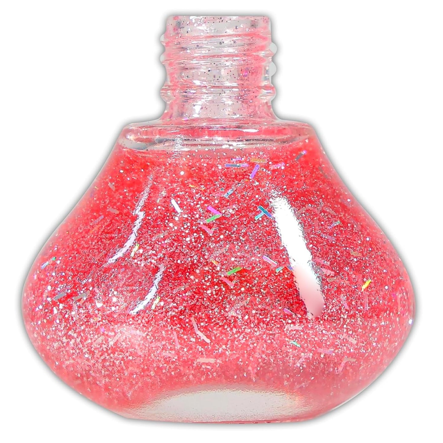 COSMOO Pink Strip Glitter Nail Polish, 12ml Pink Shiny Glitter Quick Dry Nail Lacquer for Nail Art Varnish, 0.41 fl oz