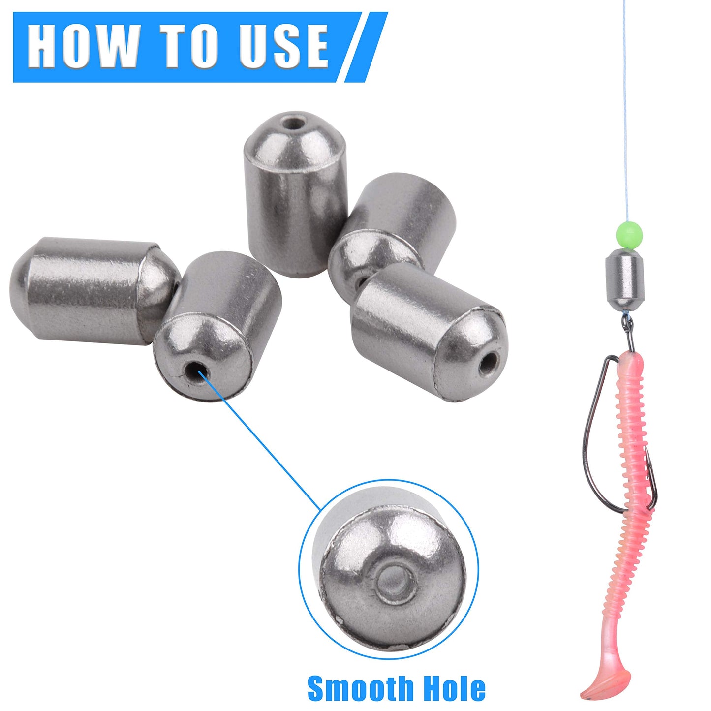 Egg Sinkers Fishing Weights, 15/25pcs Fishing Weights Sinkers Slip Sinkers for Fishing Lines Catfish Weights Bass Casting Sinker Steel Fishing Weights for Freshwater Saltwater Fishing