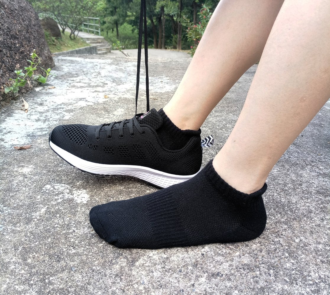 FORMEU Women's Ankle Athletic Socks Cushioned Low Cut Tab Running Socks 4 Pack