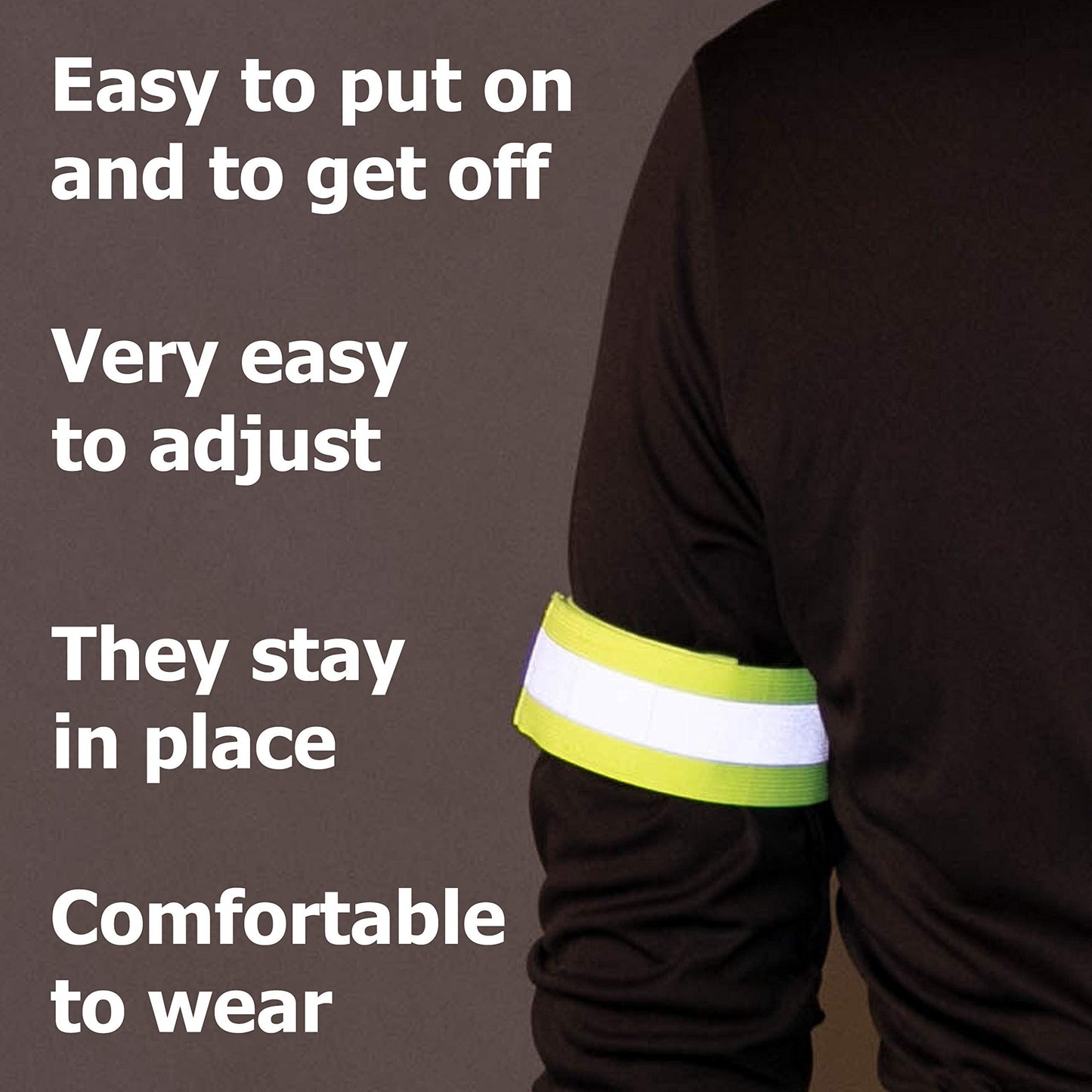 HiVisible Reflective Bands for Night Walking Reflective Arm Bands for Runners Reflective Wristbands Reflective Ankle Bands Cycling Reflective Running Gear Bike Pant Leg Strap Bicycle Pants Clips