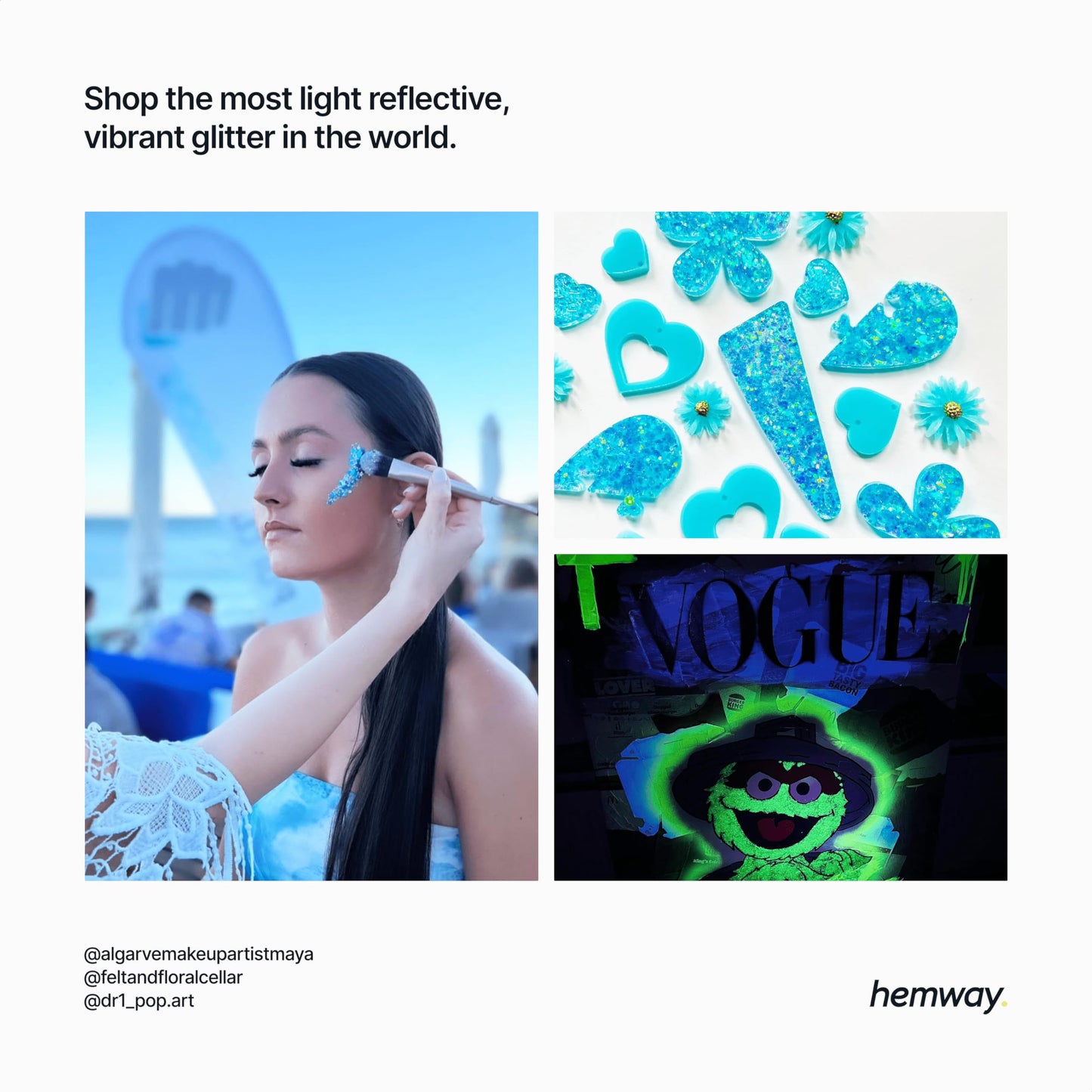 Hemway Ultra Sparkle Glitter Baby Blue 100g / 0.35oz Multi-Purpose Epoxy Resin Arts & Crafts Cosmetic Safe Body Hair Face Nail Weddings Art Beauty Tumblers Flowers Decoration Powder Dust Premium