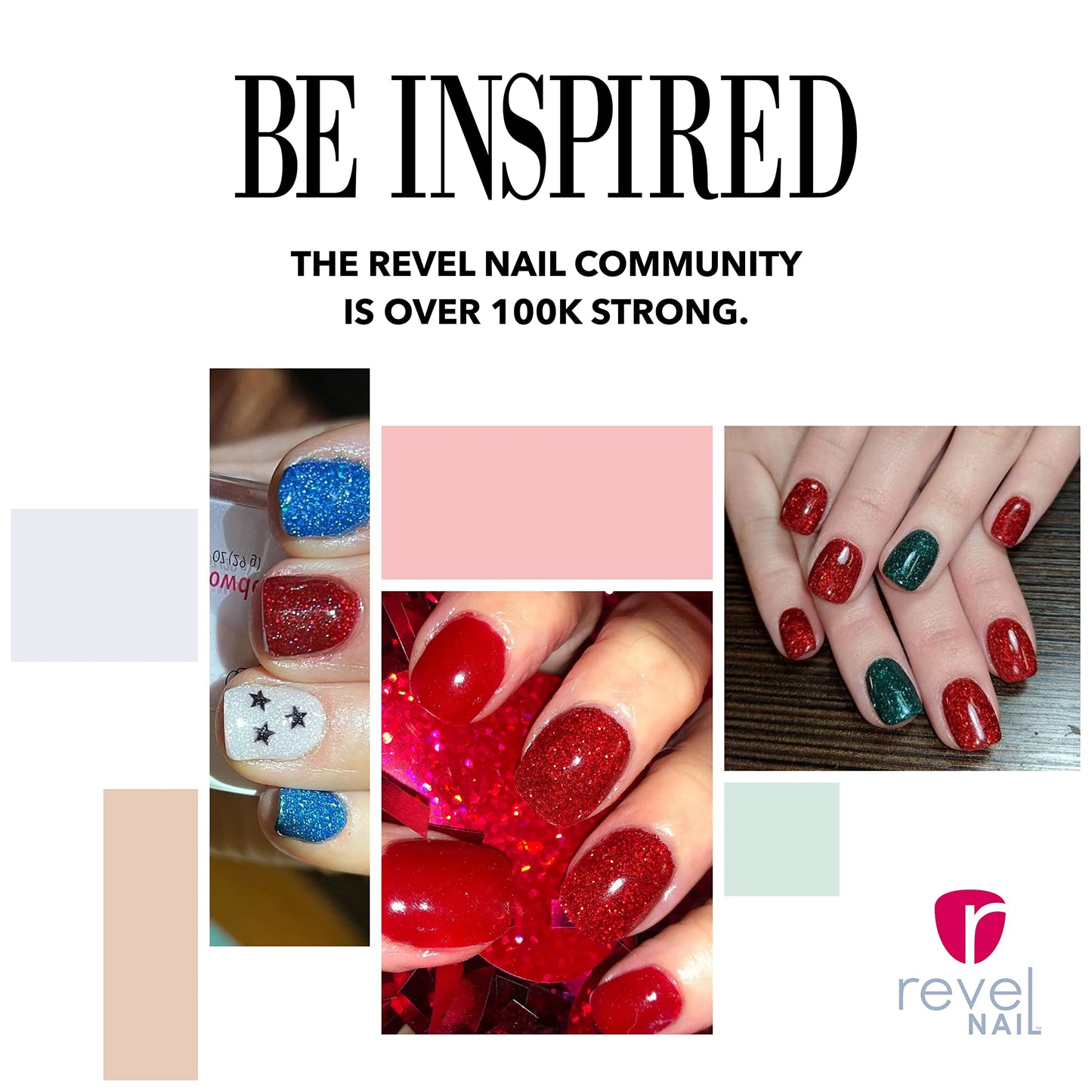 Revel Nail Dip Powder - Red Glitter Powder Dip Nail Polish, Chip Resistant Dip Nail Powder with Vitamin E and Calcium, DIY Manicure, Infatuated
