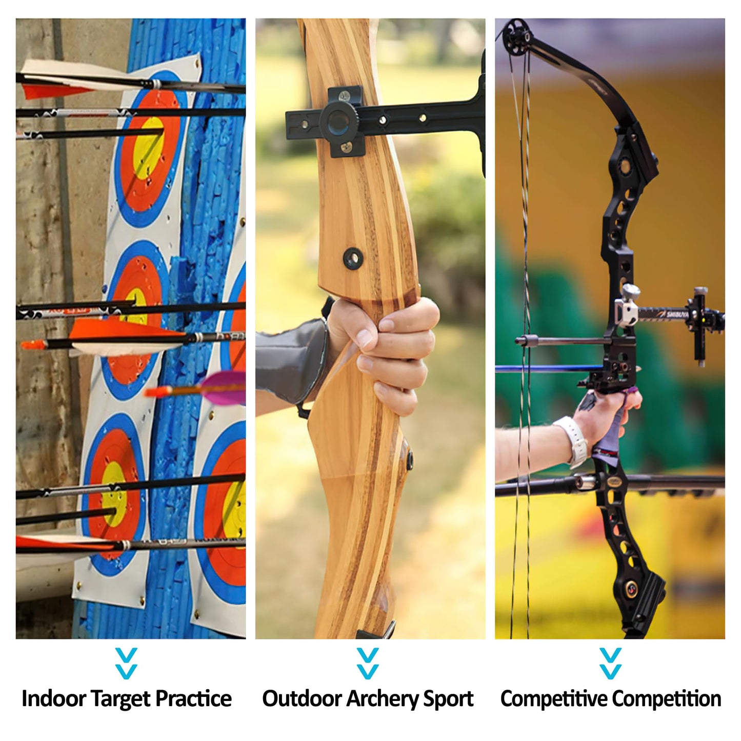 MOLFUJ Archery Targets Paper 3 Spot, New Las Version 30pcs/50pcs, Archery Target Pins Included, Bow and Arrow Targets for Hunting Backyard, Archery Target Practice Accessories