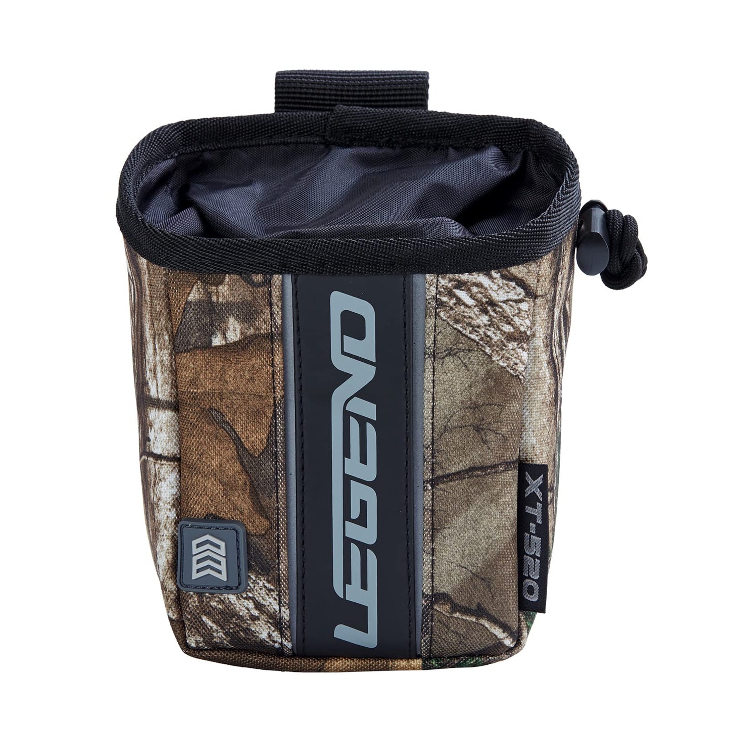 LEGEND - XT520 Quick Release Pouch & Finger Tab Bag (Realtree) | Interior Divider for Better Organization & Storage of Release Aids | Attaches to Standard 2" Belt | Quick Drawstring Closure