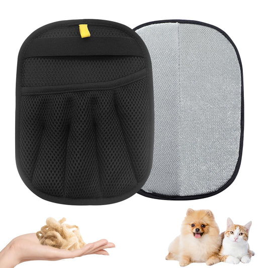 JJpopo 2 PCS Pet Hair Removal Glove for Cats & Dogs, Upgrade Efficient Grooming Gloves for Pet Hair, Reusable Cat & Dog Hair Remover for Clothing/Couch/Furniture/Carpet/Car Seat