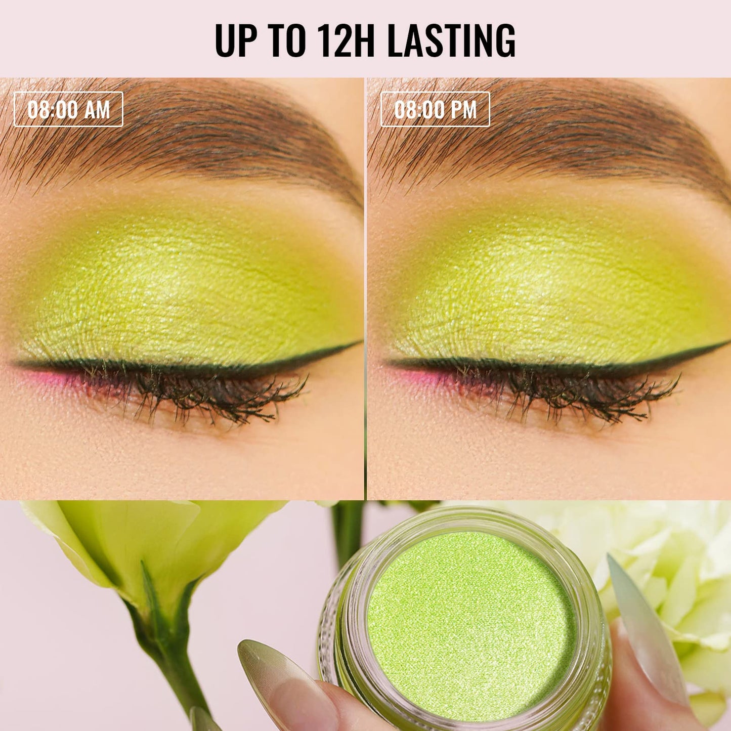 Oulac Nude Gold Cream Eyeshadow also for Highlighter Highly Pigmented Eye Shadow Waterproof&Long Lasting with Moisturizing Formula Blendable Shimmer Eye Make-up,Vegan & Cruelty-Free, 6g O10