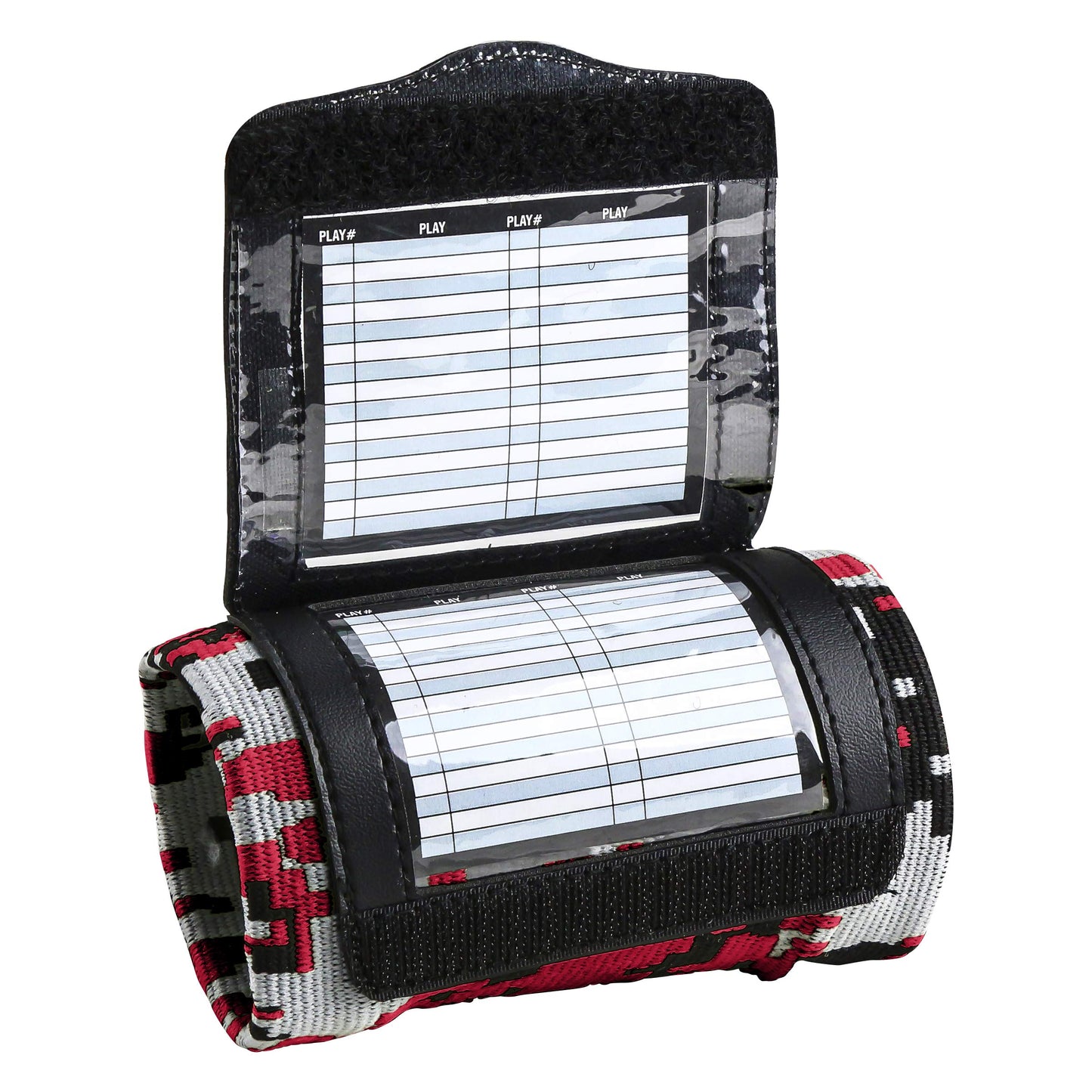 CHAMPRO Triple Wristband Playbook, Adult, Camo Scarlet (AF50CSC)