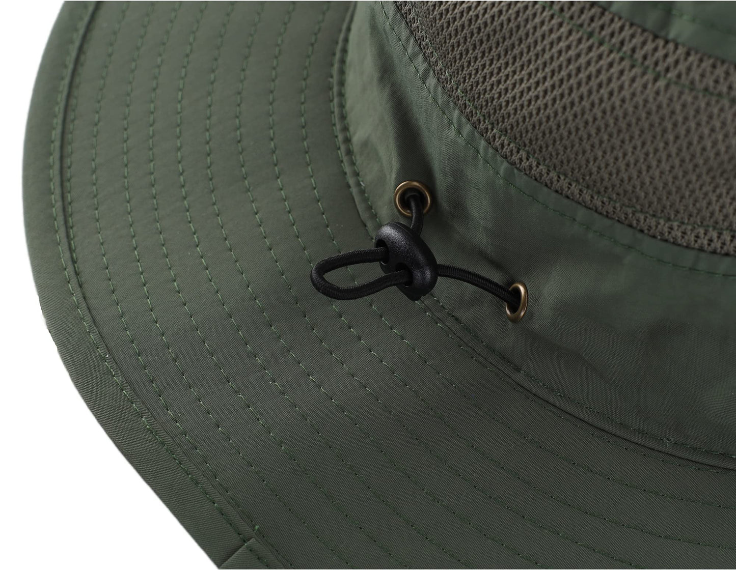 Connectyle Outdoor Mesh Sun Hat Wide Brim UV Sun Protection Hat Fishing Hiking Hat (Light Army Green)