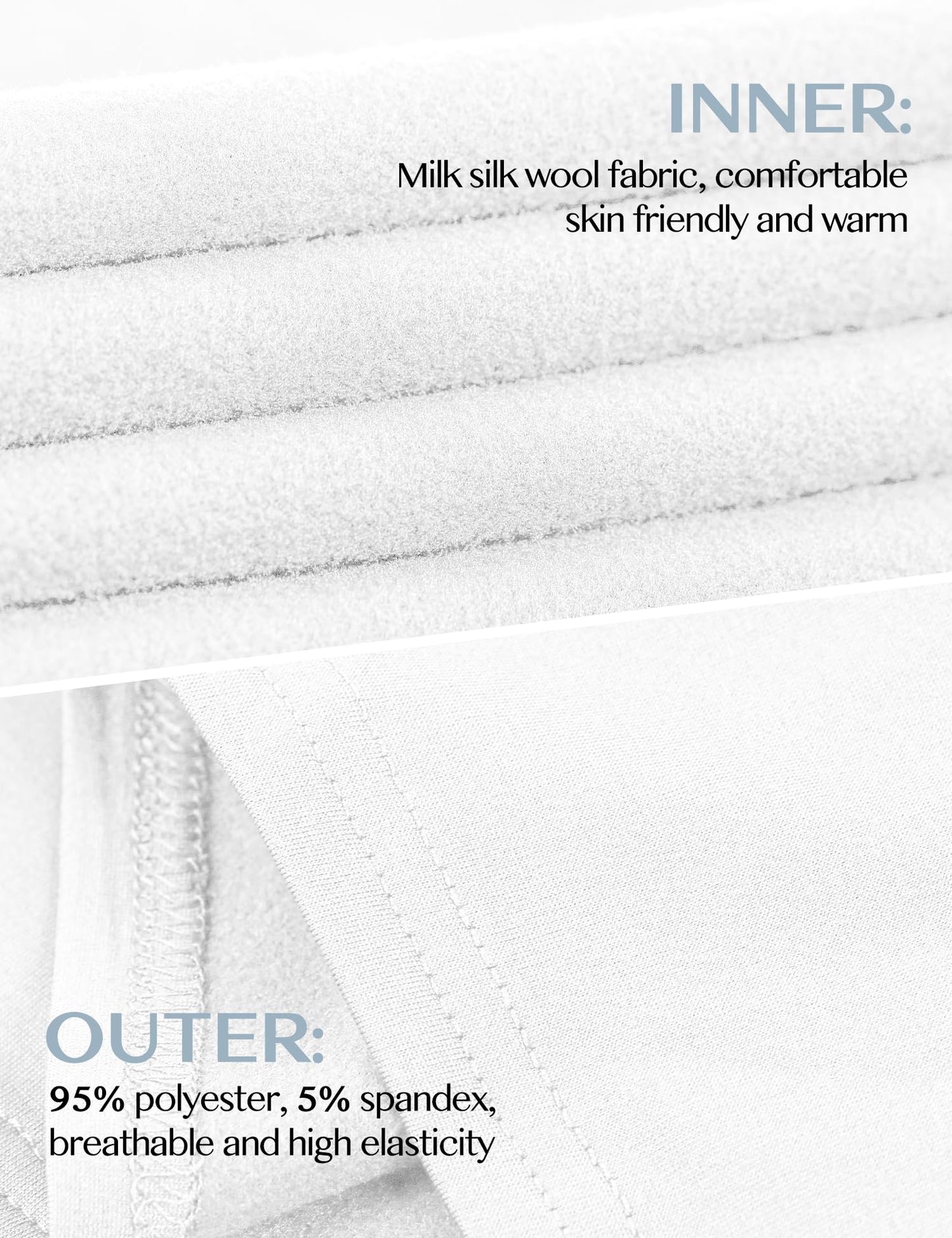 YOGINGO Women's Long Sleeve Thermal Underwear Lightweight Compression Base Layer Warm Shirt 2023 Stretchy Durable Women Fashion Clothing Fall Winter Fashion Premium Comfort XS-2XL Winter Tops White