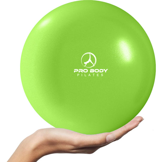 ProBody Pilates Ball Barre Ball, 9 Inch Small Exercise Ball for Between Knees, Mini Soft Yoga Ball for Stability, Barre, Fitness, Ab, Core, Physio and Physical Therapy Ball (Lime)