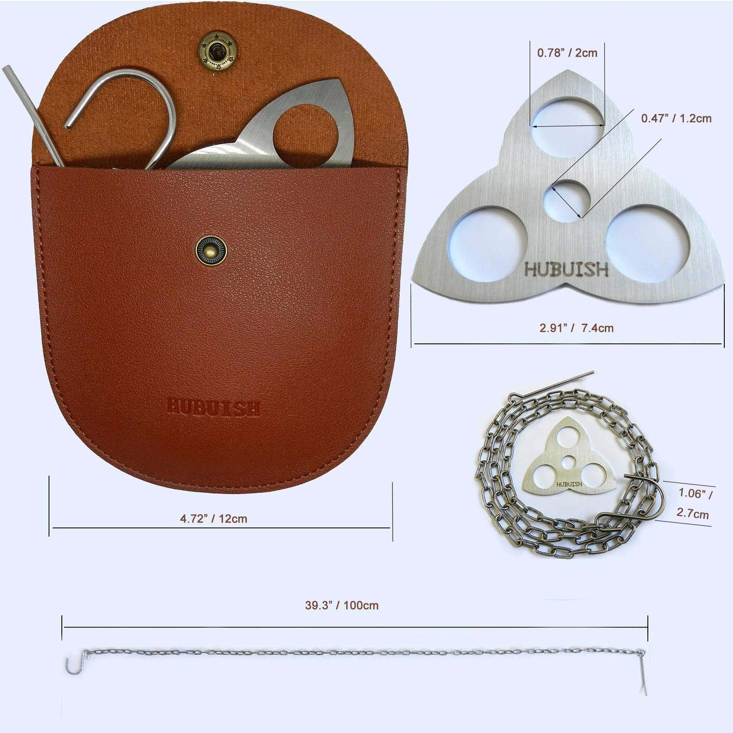 Camping Tripod Board - Campfire Tripod, Camping Tripod for Cooking, Turn Branches into Cooking Tripod, Portable Bushcraft Gear for Camper/Hiker Travel Outdoor Firepit Dutch Oven Tripod (Dark Brown)