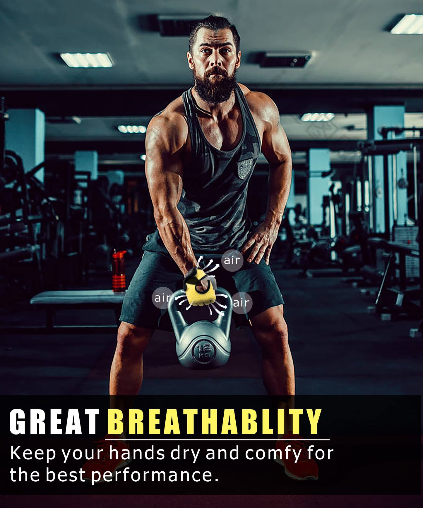 sunnex Gym Gloves for Women, Workout Gloves Women, Fingerless Gloves for Weightlifting, Lightweight Breathable Fitness Gloves, Sports Gloves for Training Lifting Weight Cycling Climbing Rowing