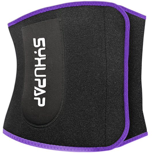 SYXUPAP Waist Trimmer for Women and Men,Waist Trainer for High-Intensity Training & Workouts, Size M Purple
