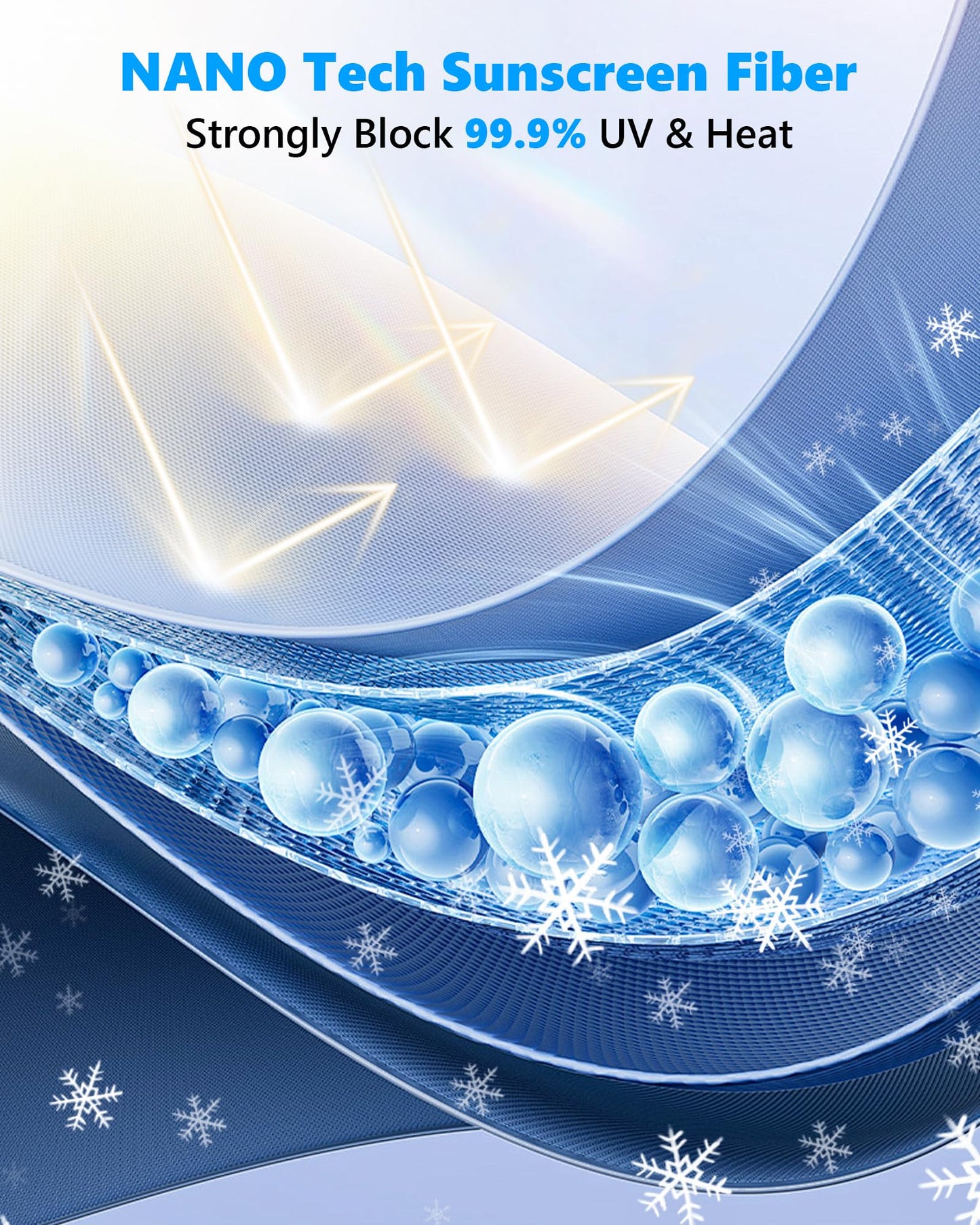 [2025 Upgrade Seamless Full Cover] Windshield Sun Shade Umbrella for Car [Nano Ice-Crystal Coating] Protect Car Interior from Sun Ray & Heat, Foldable Front Window Sunshade, Medium(57" L X 31" W)